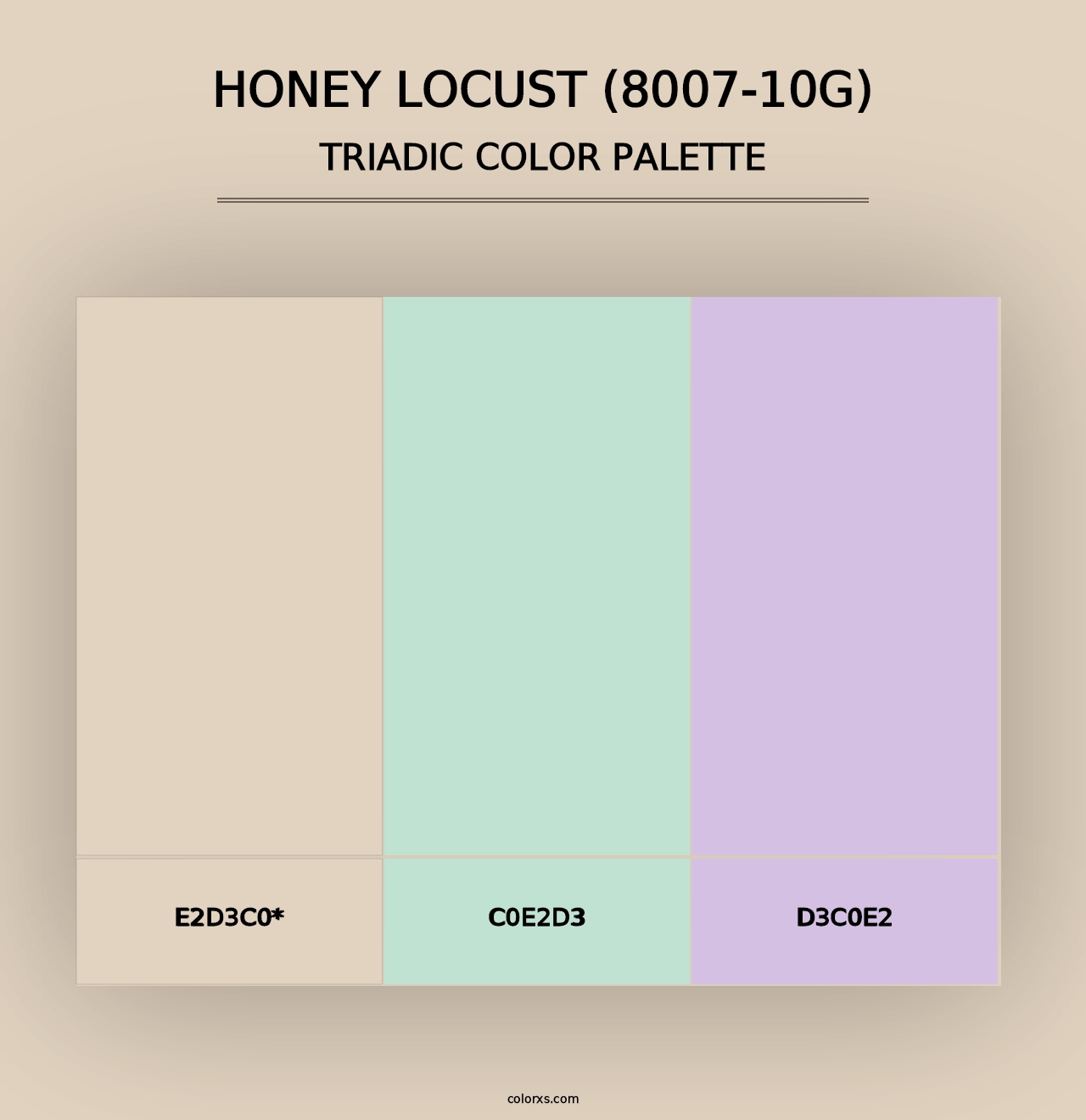 Honey Locust (8007-10G) - Triadic Color Palette