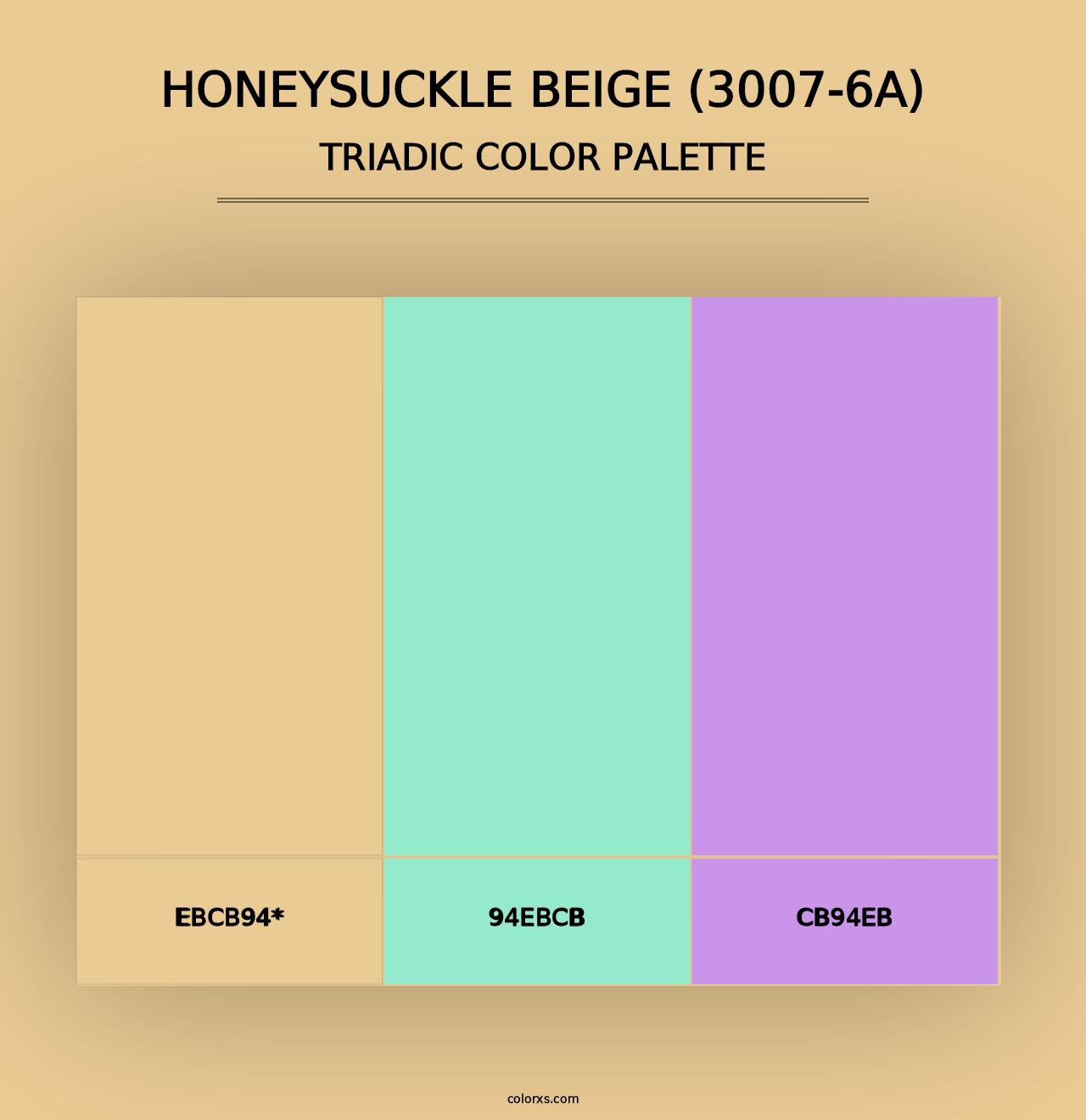 Honeysuckle Beige (3007-6A) - Triadic Color Palette