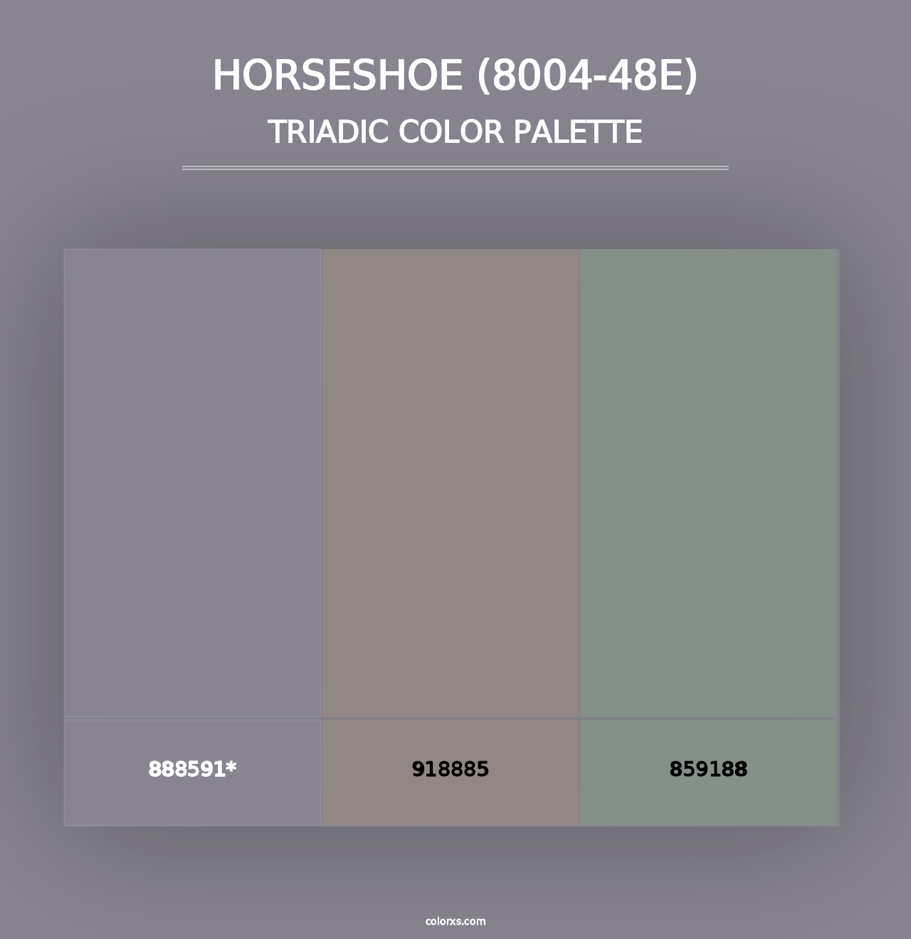 Horseshoe (8004-48E) - Triadic Color Palette