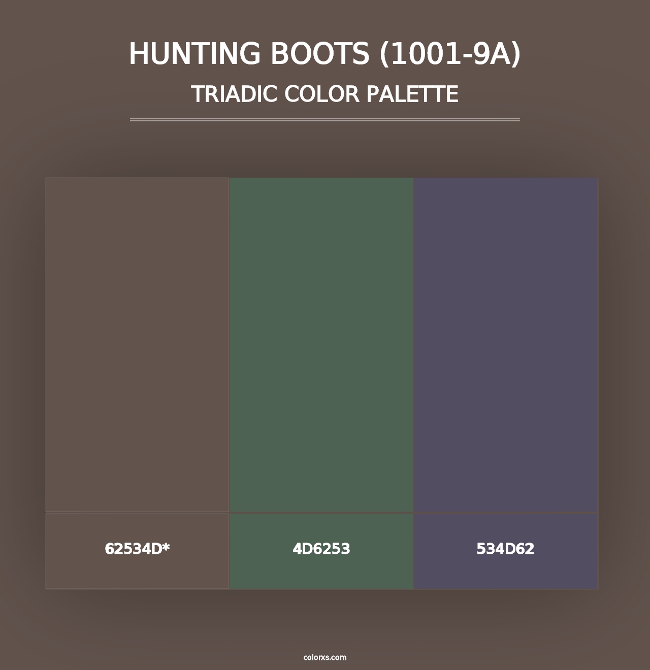 Hunting Boots (1001-9A) - Triadic Color Palette