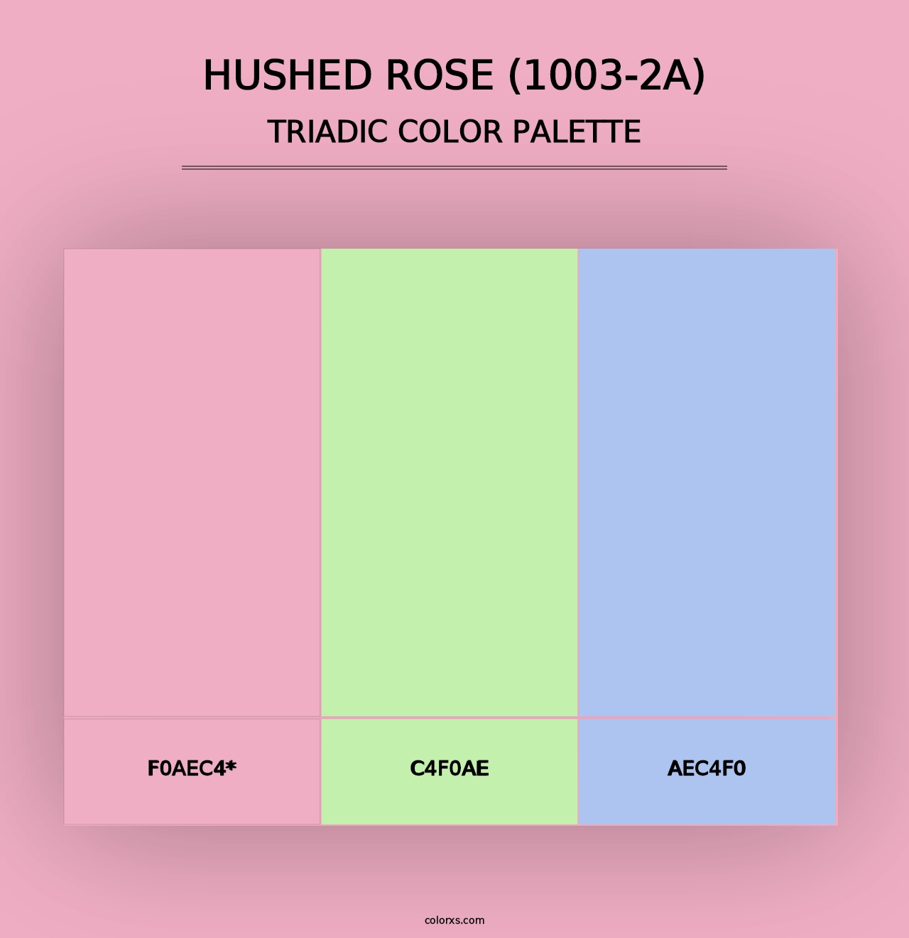 Hushed Rose (1003-2A) - Triadic Color Palette