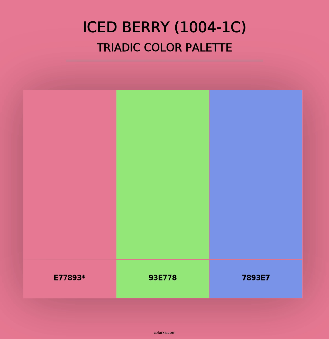 Iced Berry (1004-1C) - Triadic Color Palette