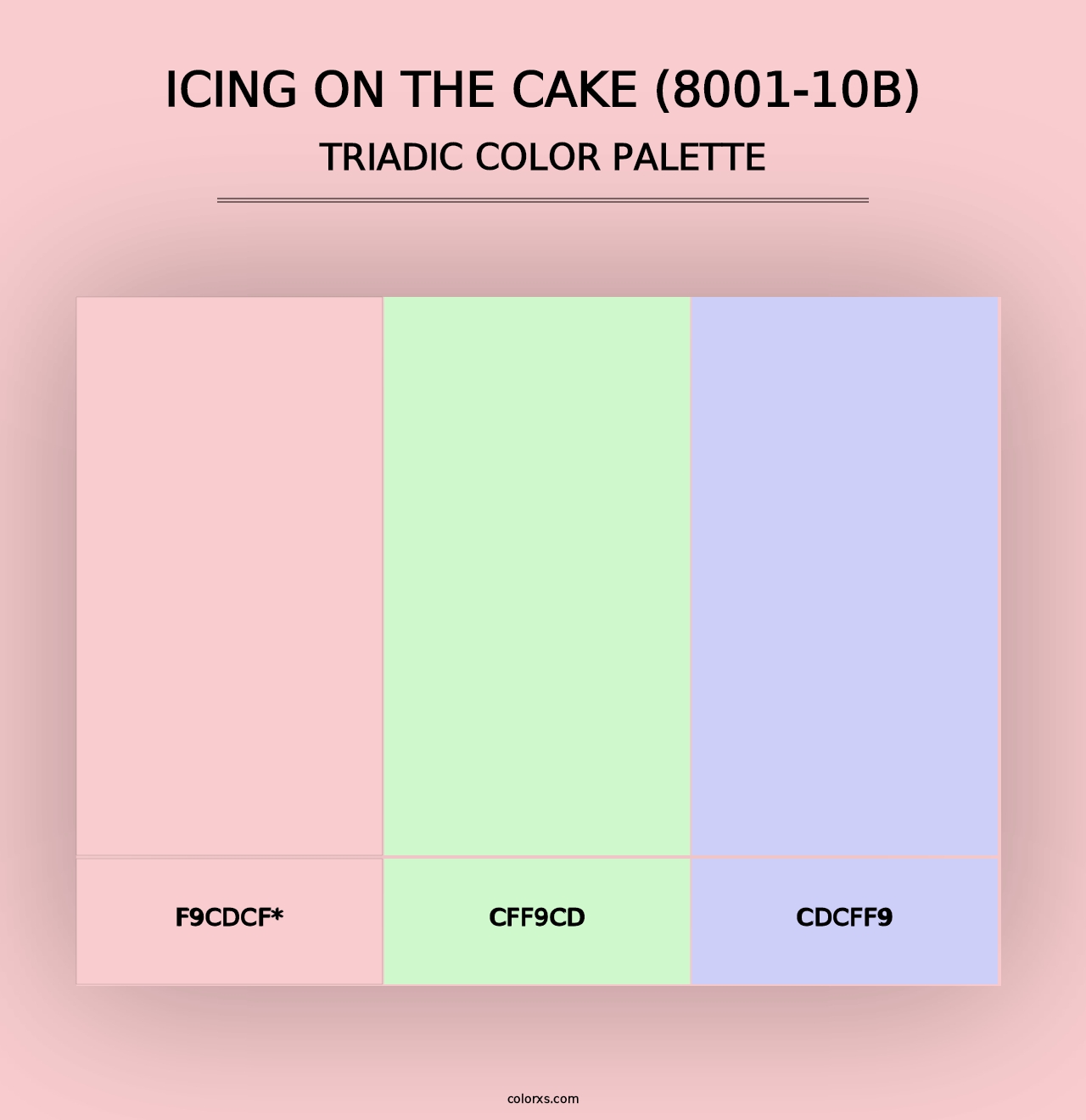 Icing on the Cake (8001-10B) - Triadic Color Palette