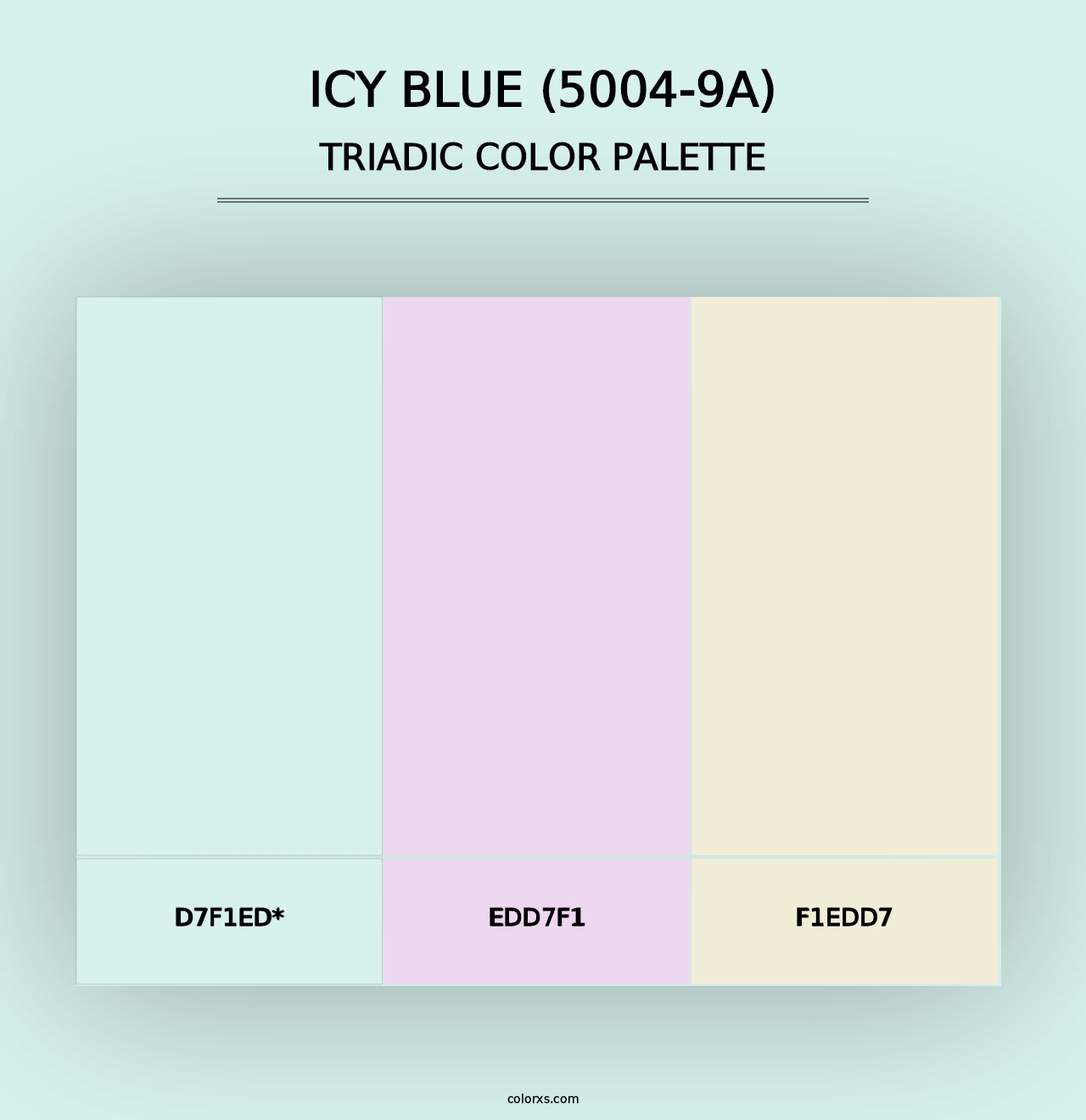 Icy Blue (5004-9A) - Triadic Color Palette