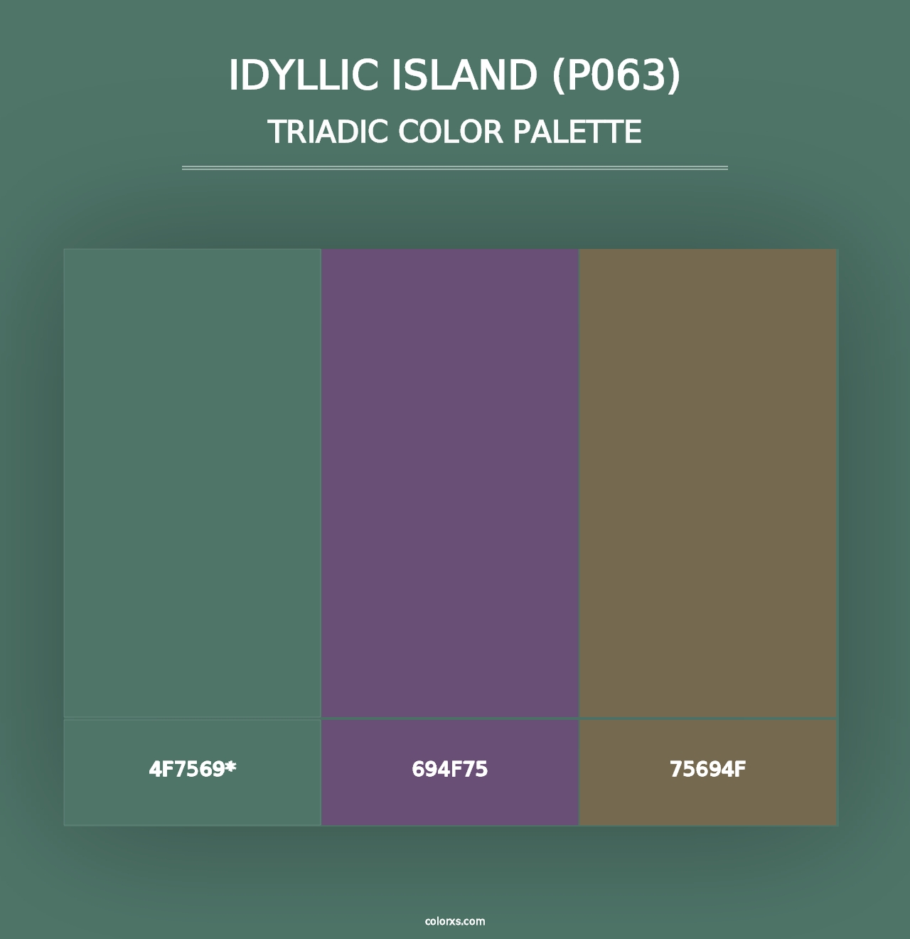 Idyllic Island (P063) - Triadic Color Palette