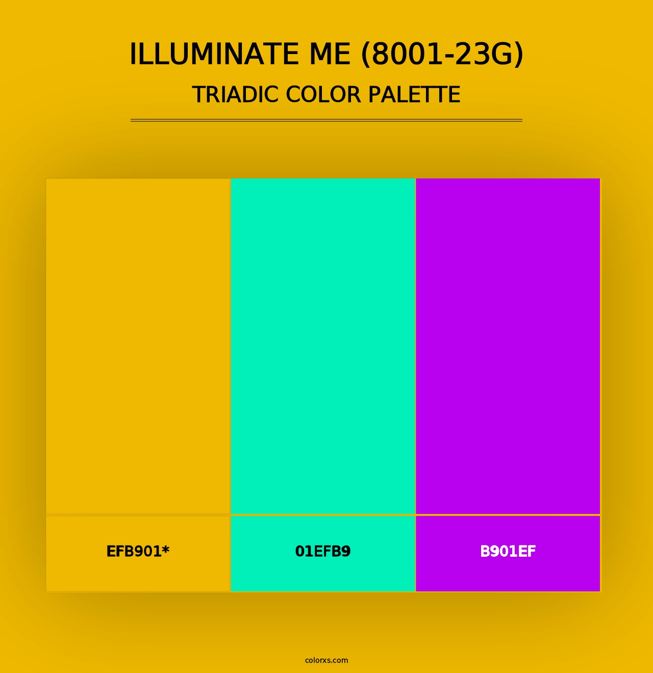 Illuminate Me (8001-23G) - Triadic Color Palette