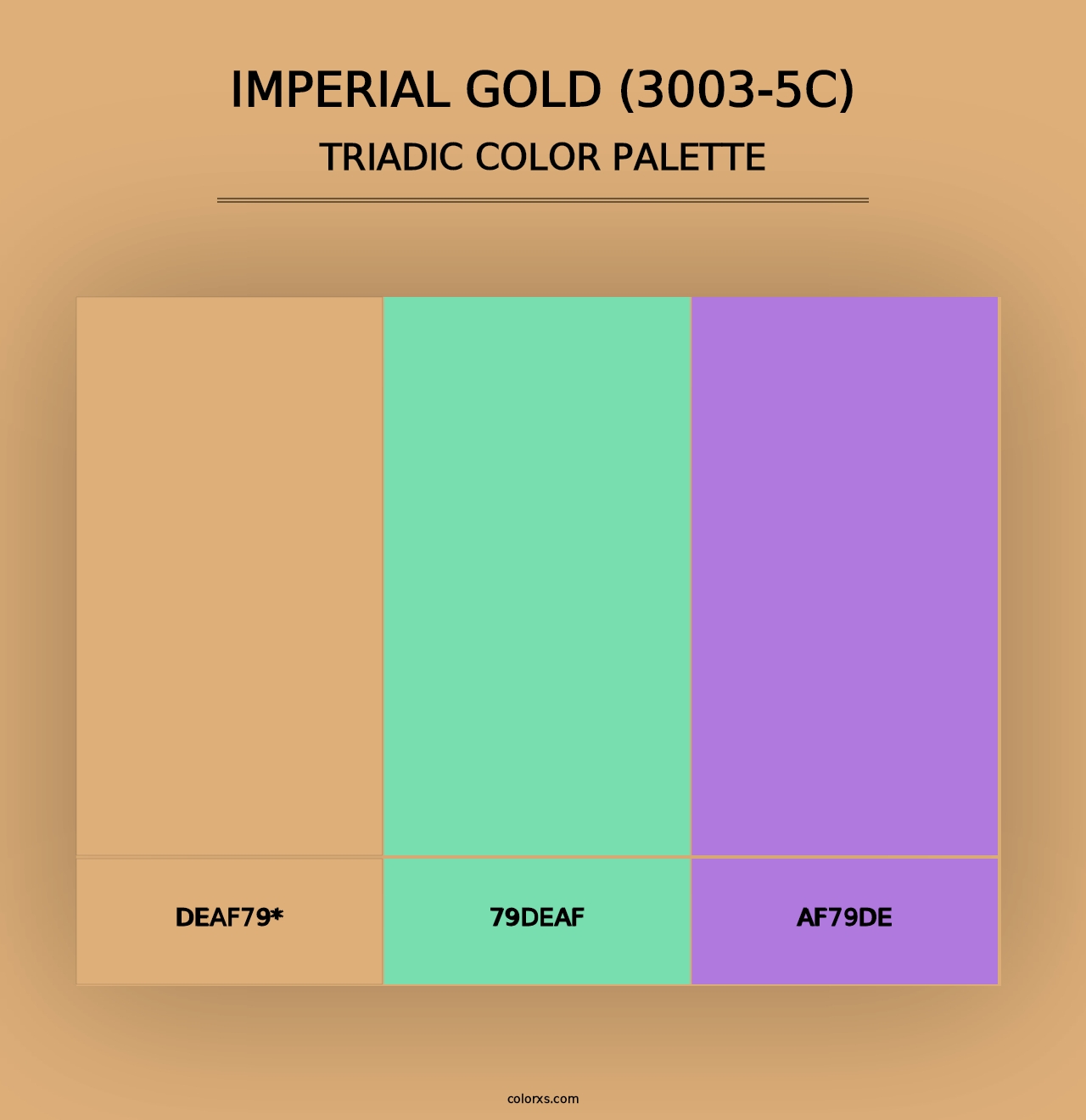 Imperial Gold (3003-5C) - Triadic Color Palette