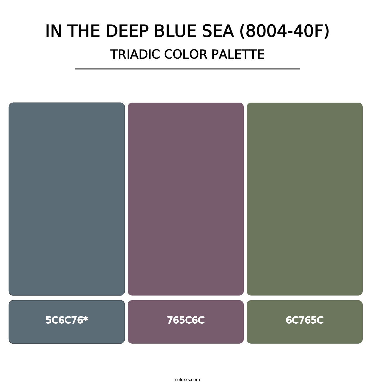 In the Deep Blue Sea (8004-40F) - Triadic Color Palette