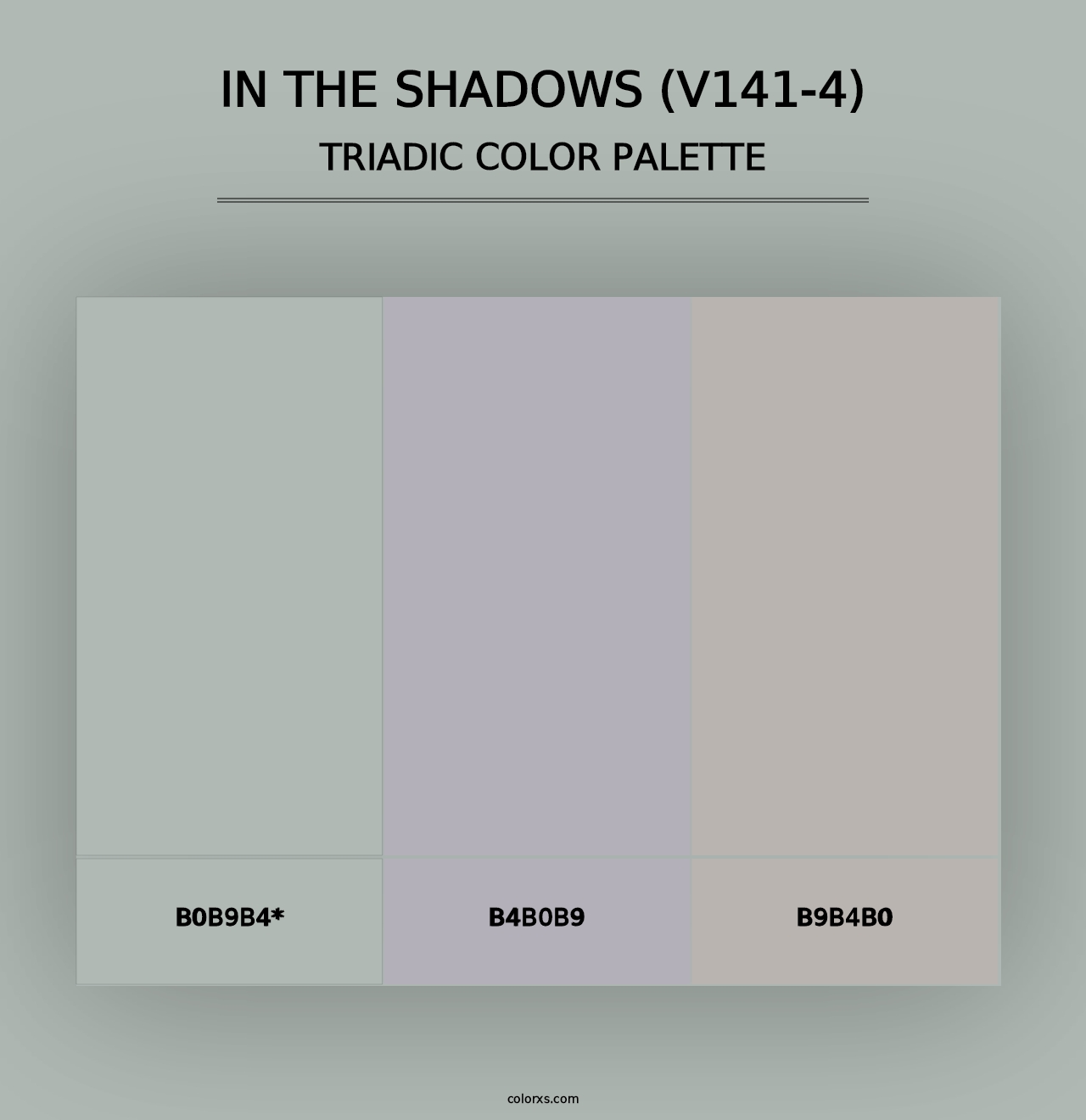 In the Shadows (V141-4) - Triadic Color Palette