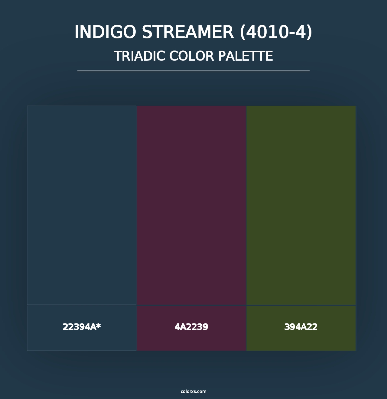 Indigo Streamer (4010-4) - Triadic Color Palette