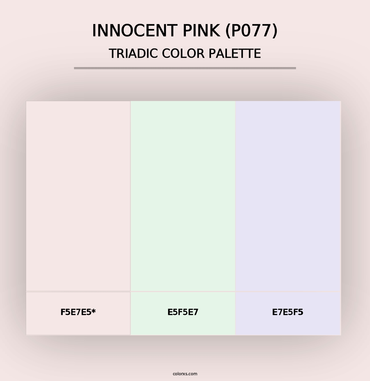 Innocent Pink (P077) - Triadic Color Palette