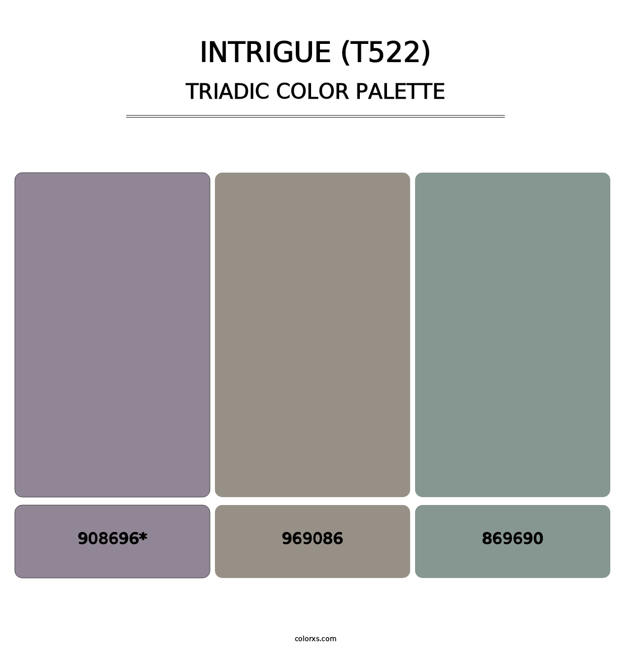 Intrigue (T522) - Triadic Color Palette