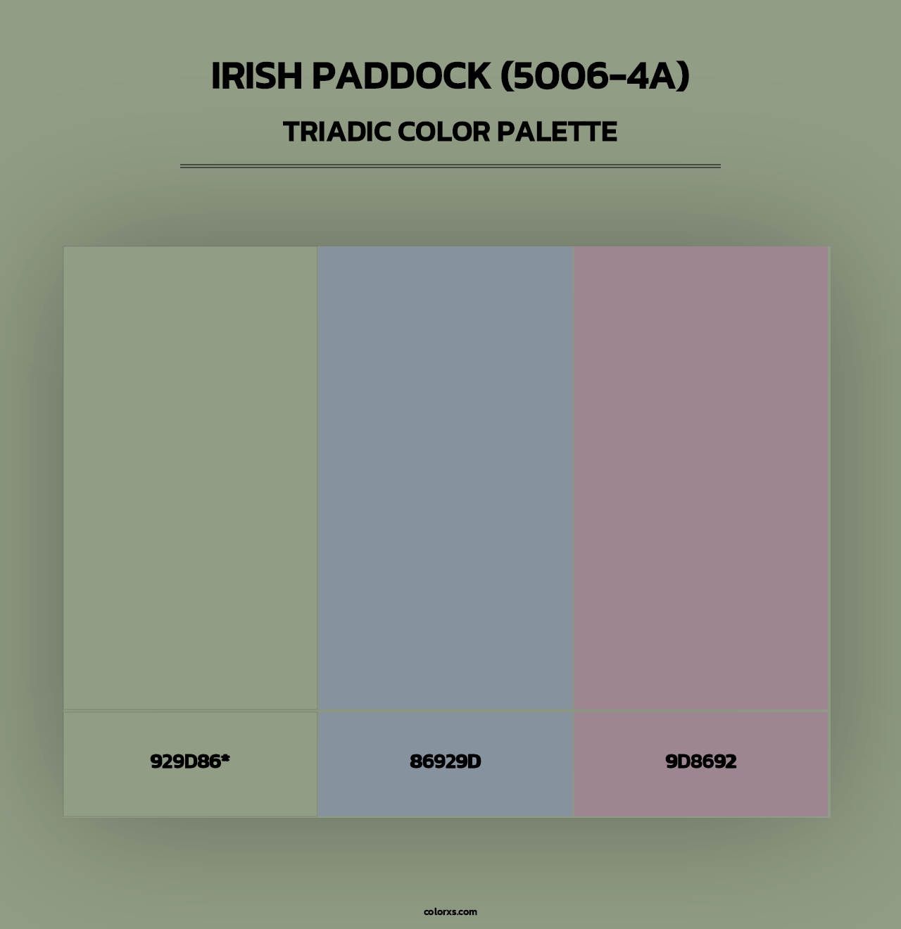 Irish Paddock (5006-4A) - Triadic Color Palette