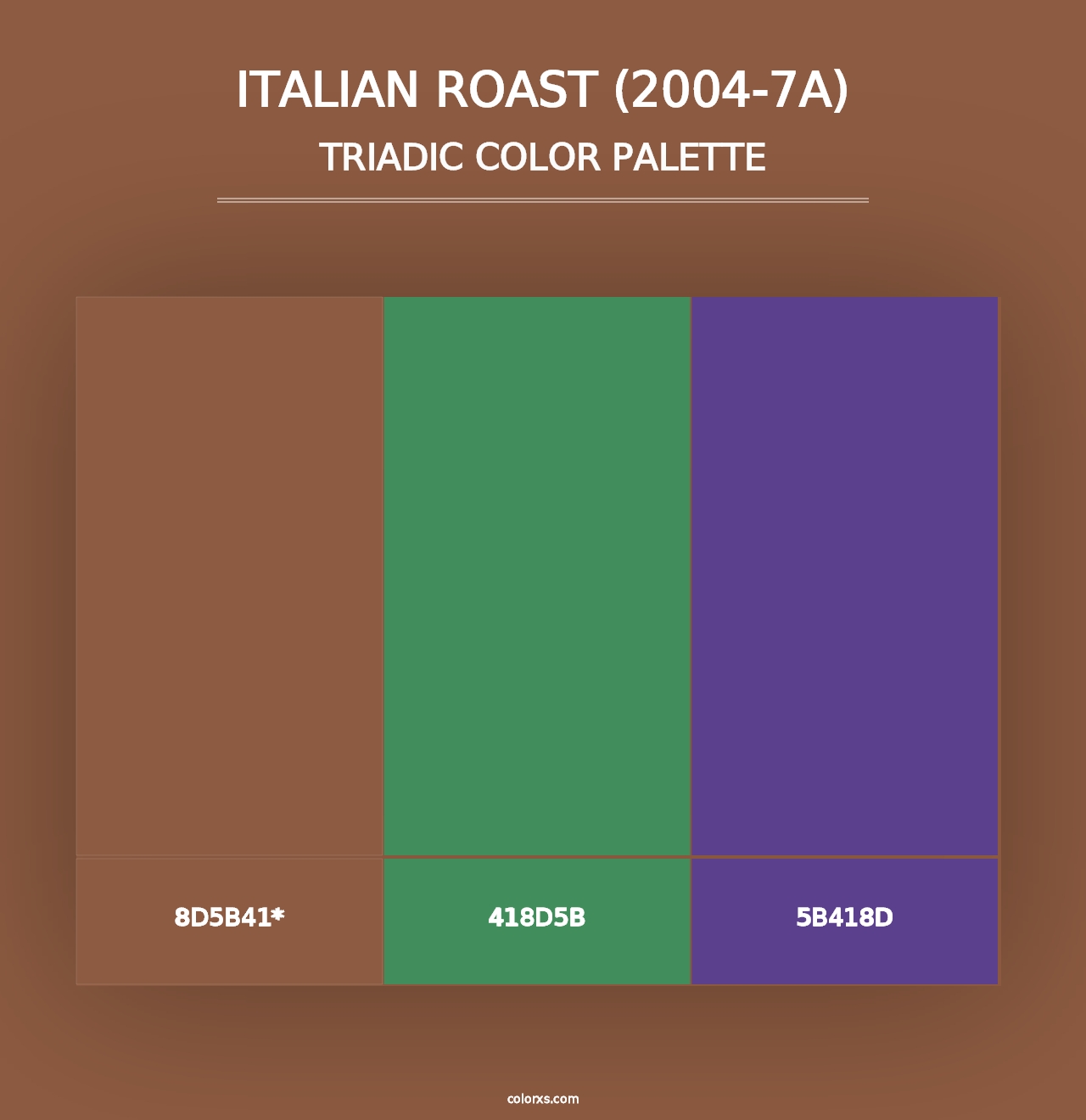 Italian Roast (2004-7A) - Triadic Color Palette