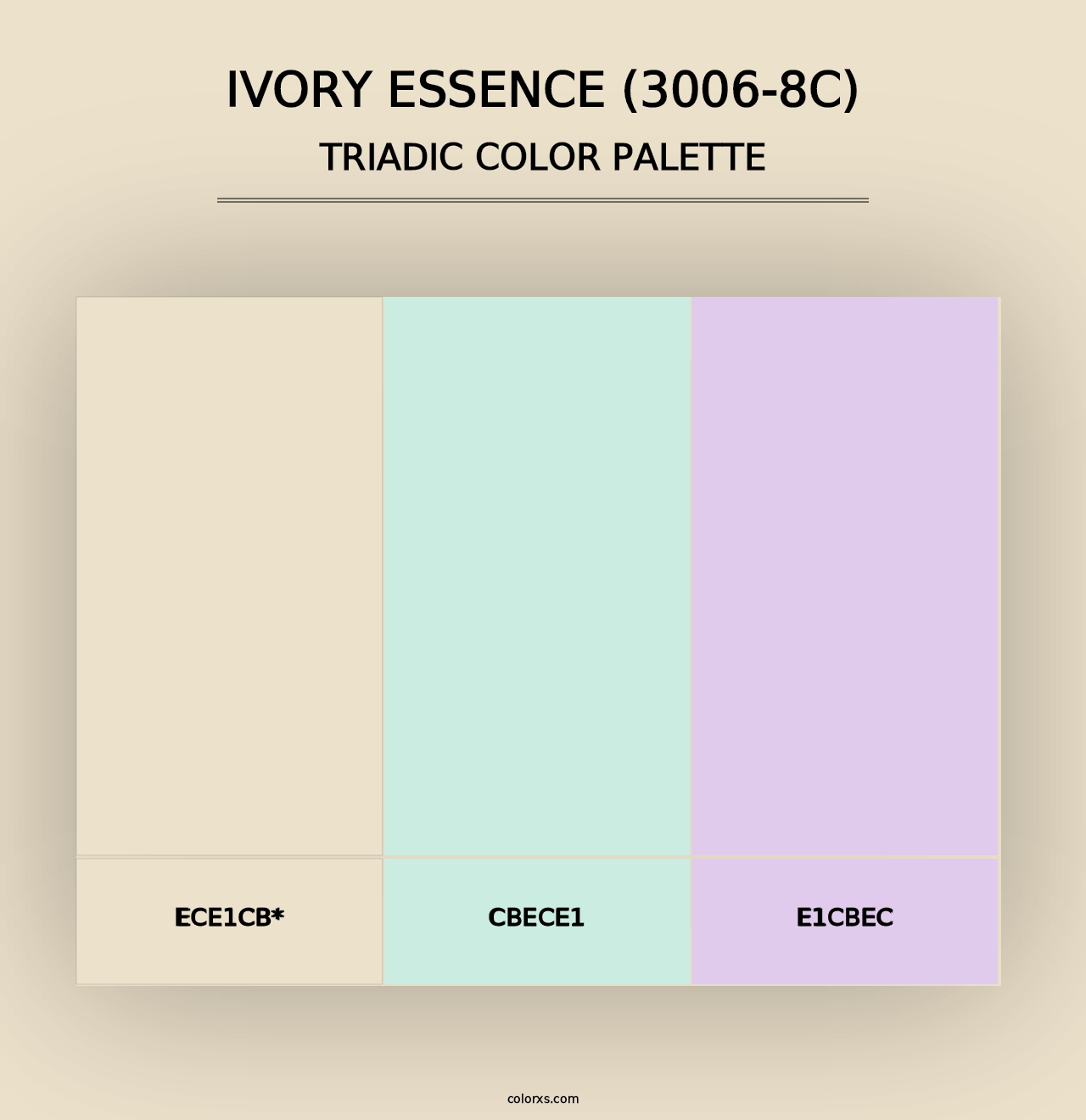 Ivory Essence (3006-8C) - Triadic Color Palette