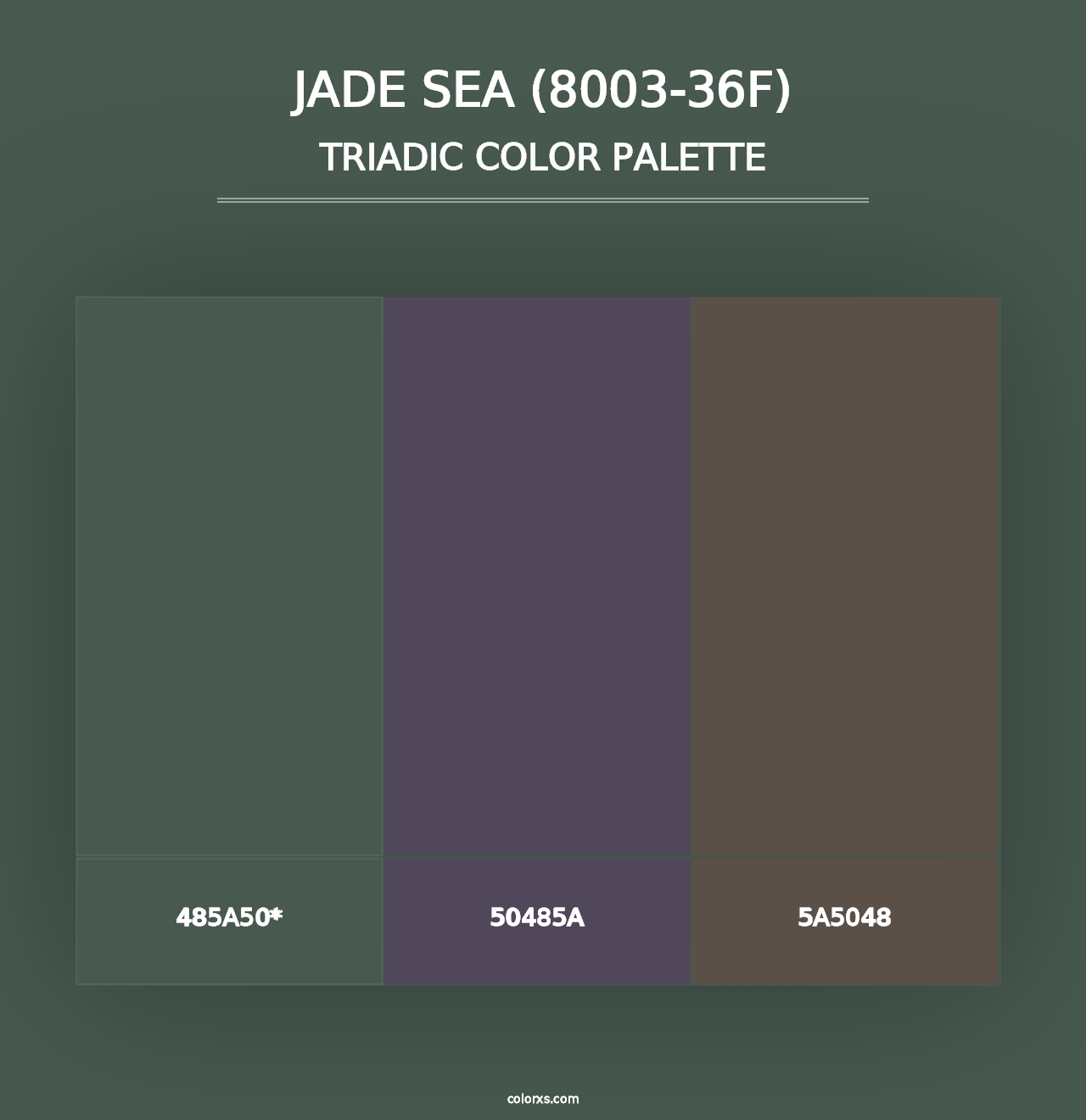 Jade Sea (8003-36F) - Triadic Color Palette