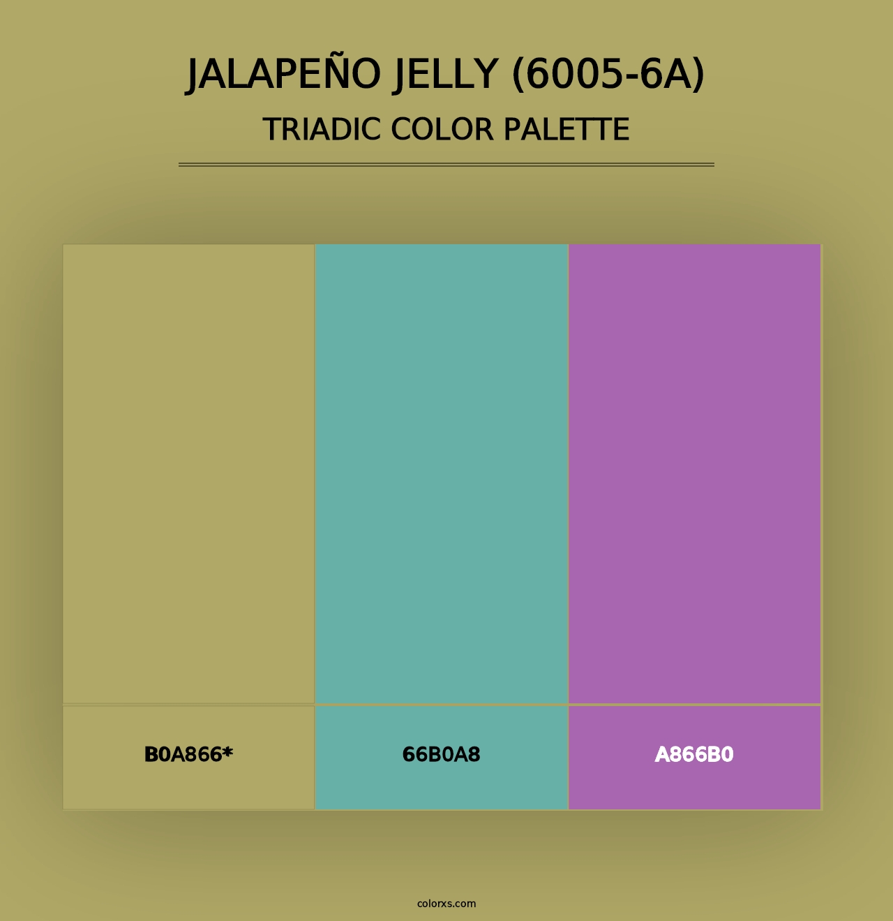 Jalapeño Jelly (6005-6A) - Triadic Color Palette