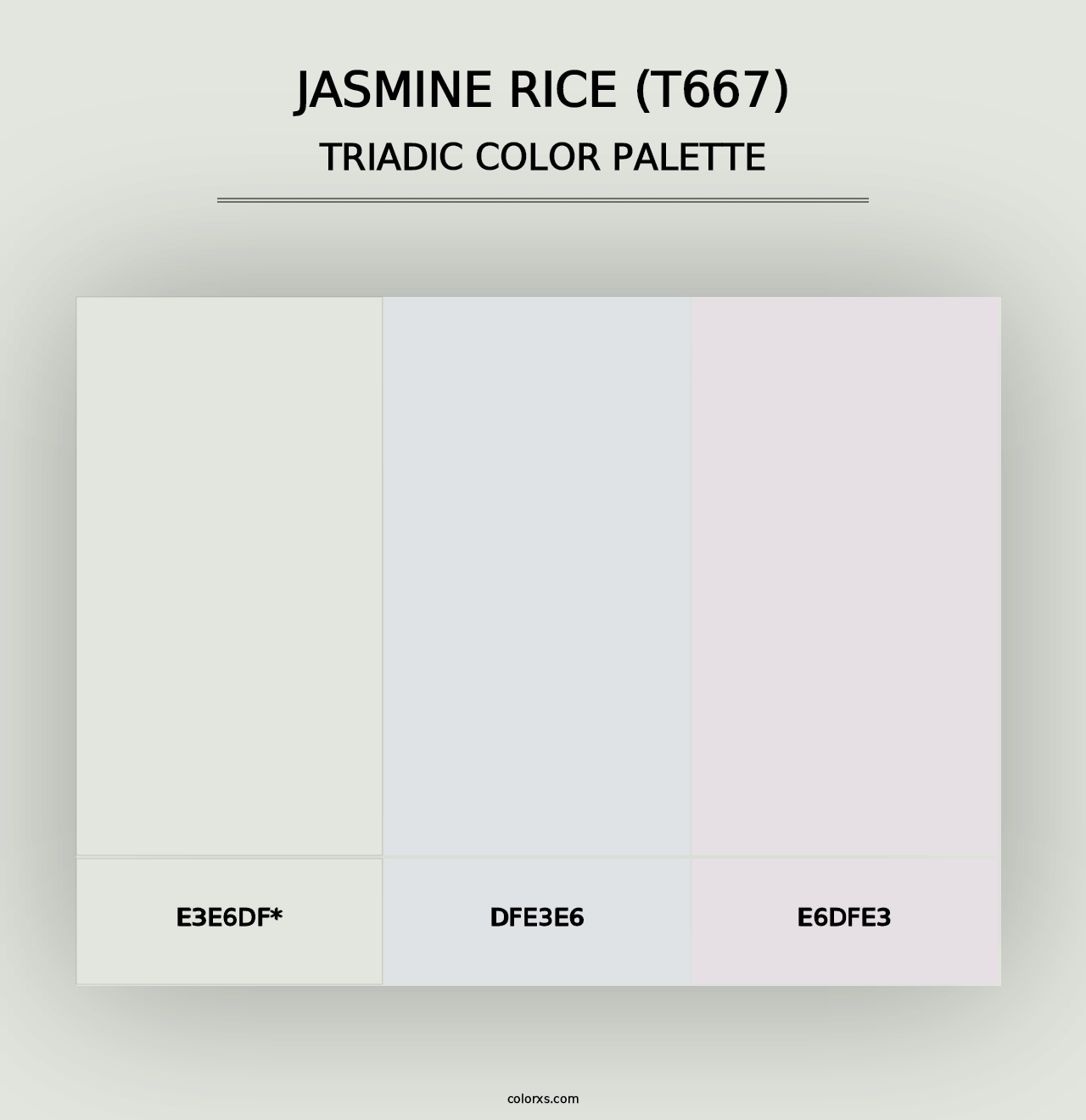 Jasmine Rice (T667) - Triadic Color Palette