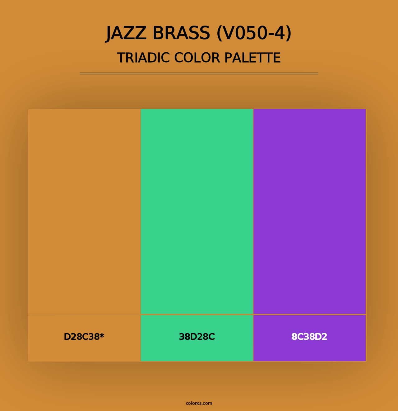 Jazz Brass (V050-4) - Triadic Color Palette