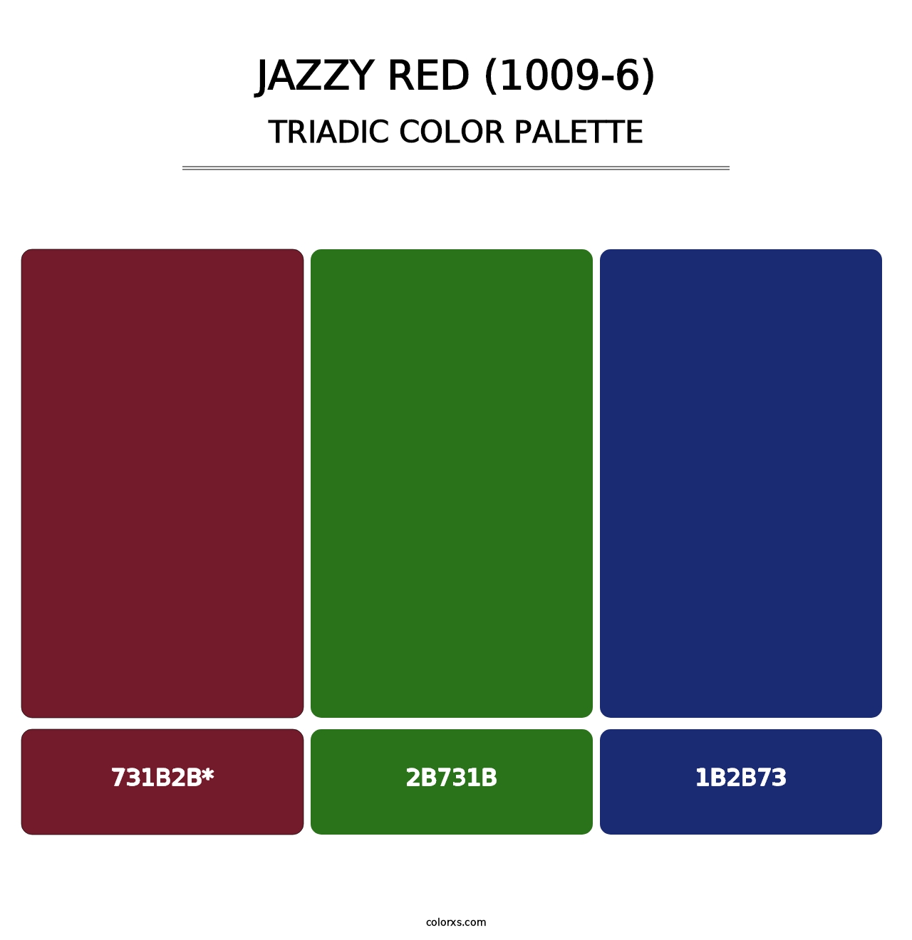 Jazzy Red (1009-6) - Triadic Color Palette