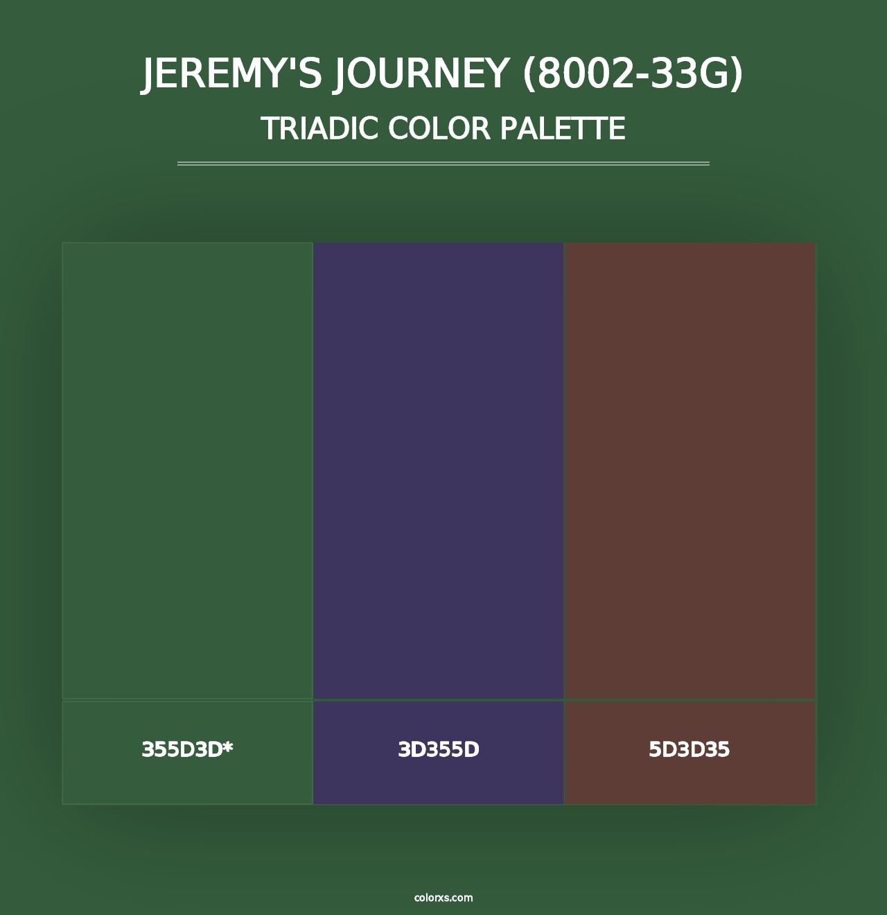 Jeremy's Journey (8002-33G) - Triadic Color Palette