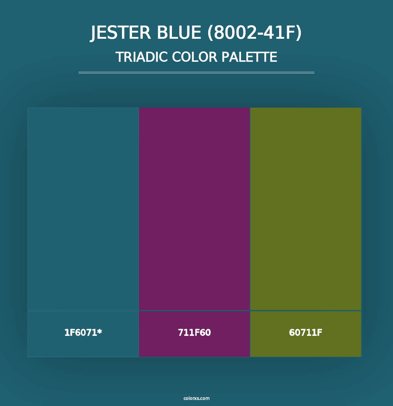 Jester Blue (8002-41F) - Triadic Color Palette