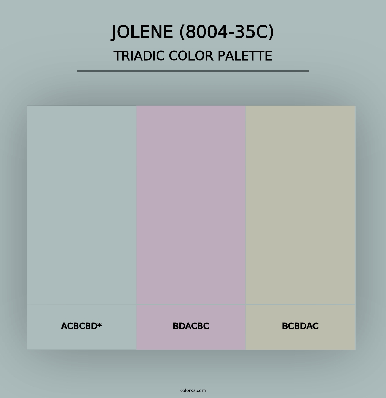 Jolene (8004-35C) - Triadic Color Palette