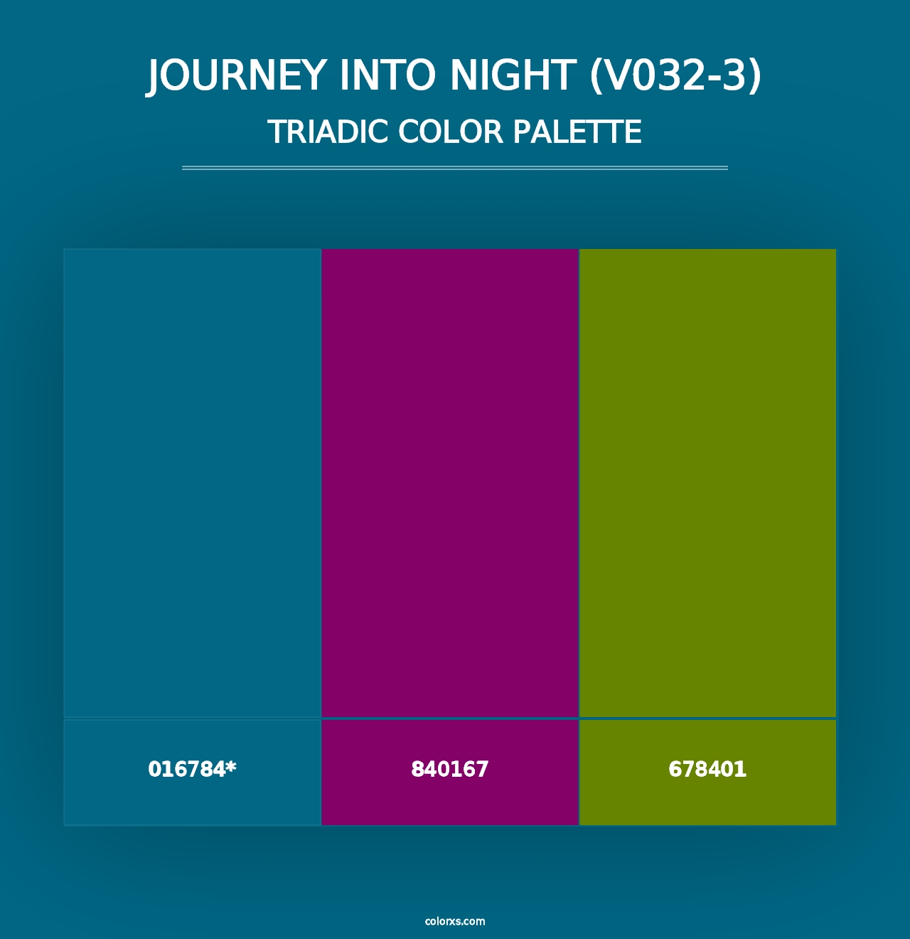 Journey Into Night (V032-3) - Triadic Color Palette