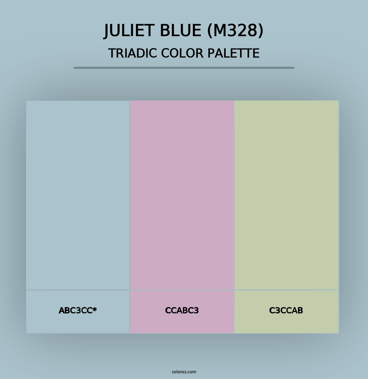 Juliet Blue (M328) - Triadic Color Palette