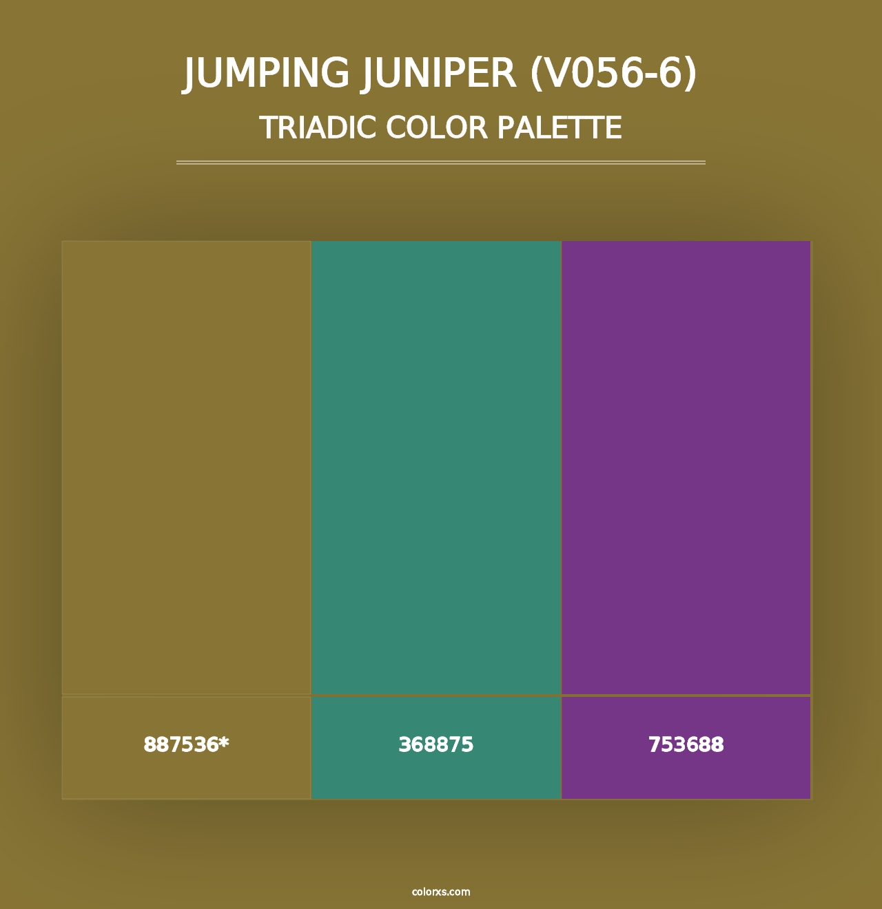 Jumping Juniper (V056-6) - Triadic Color Palette