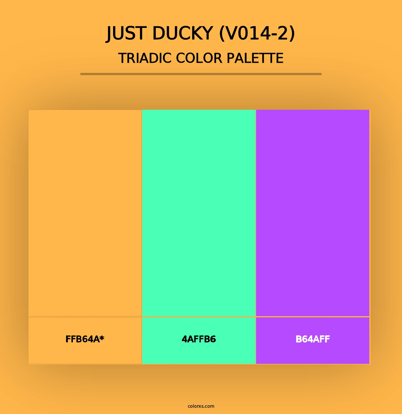 Just Ducky (V014-2) - Triadic Color Palette