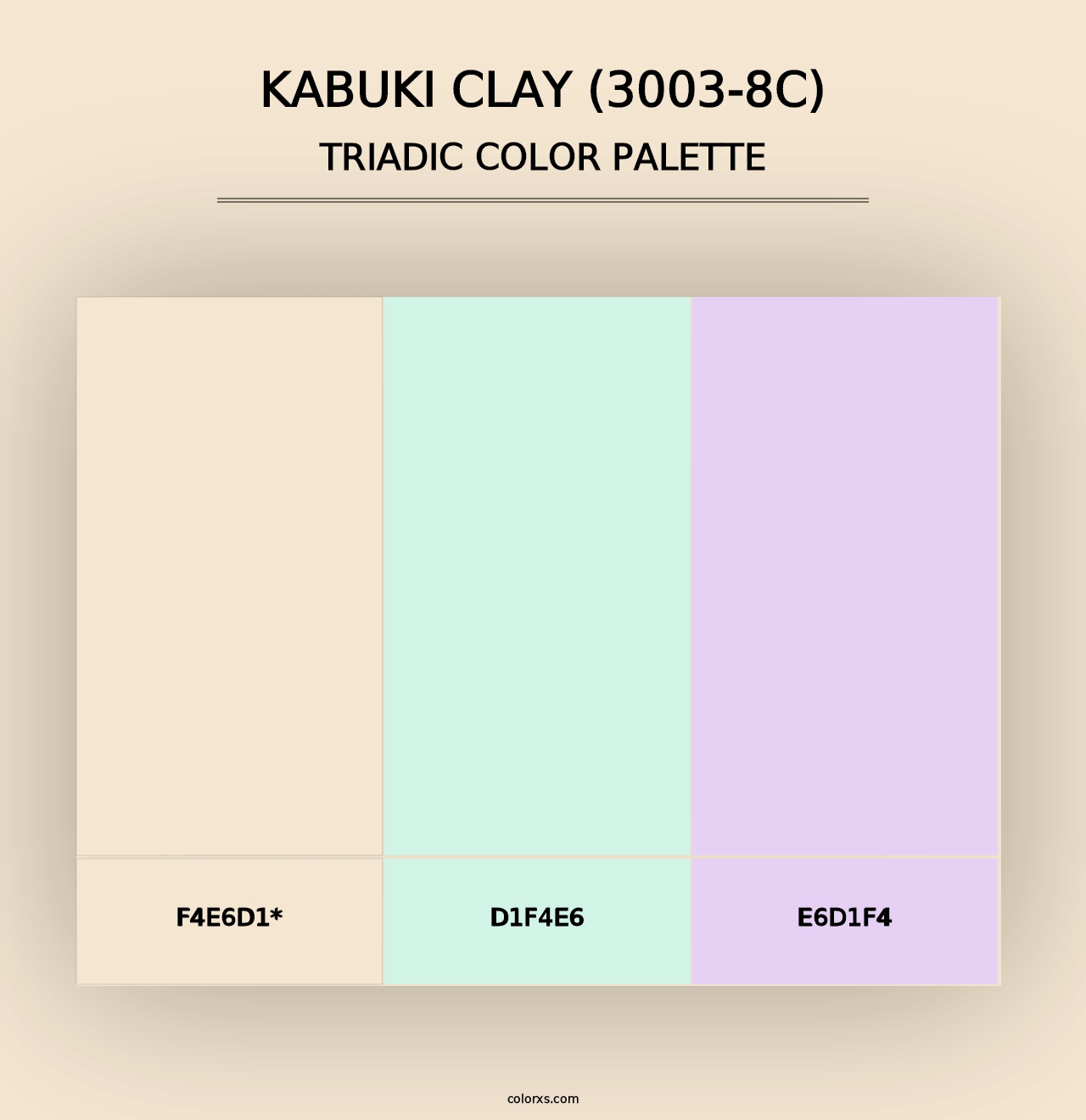 Kabuki Clay (3003-8C) - Triadic Color Palette