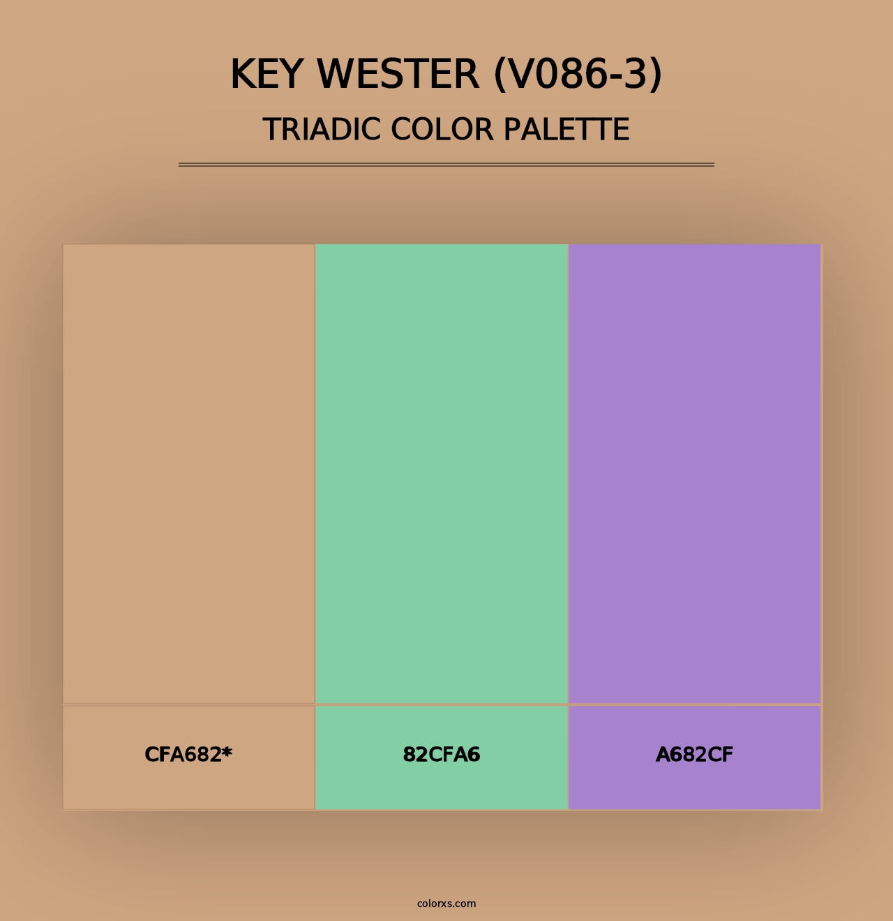 Key Wester (V086-3) - Triadic Color Palette