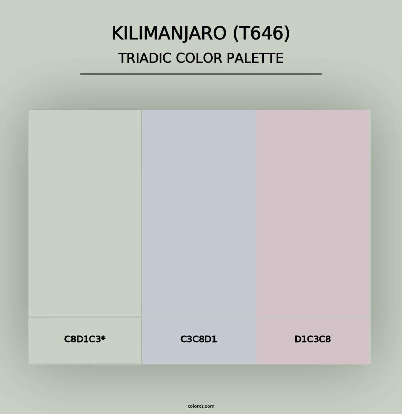 Kilimanjaro (T646) - Triadic Color Palette