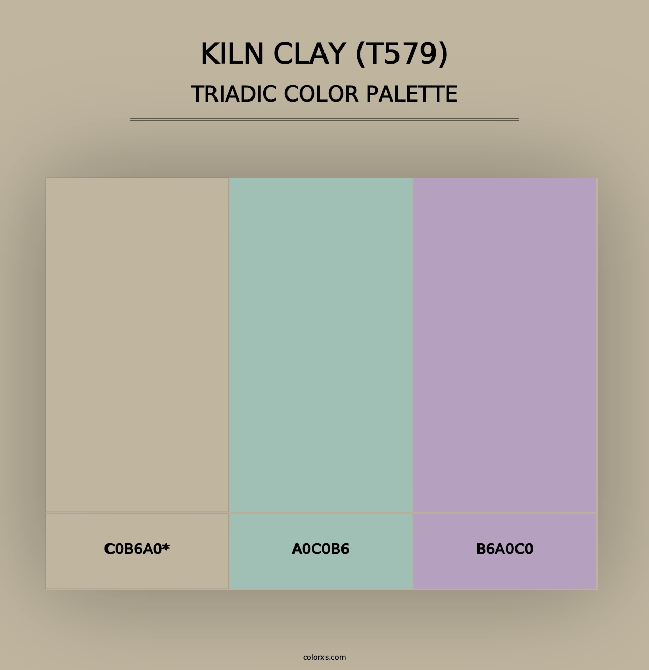 Kiln Clay (T579) - Triadic Color Palette