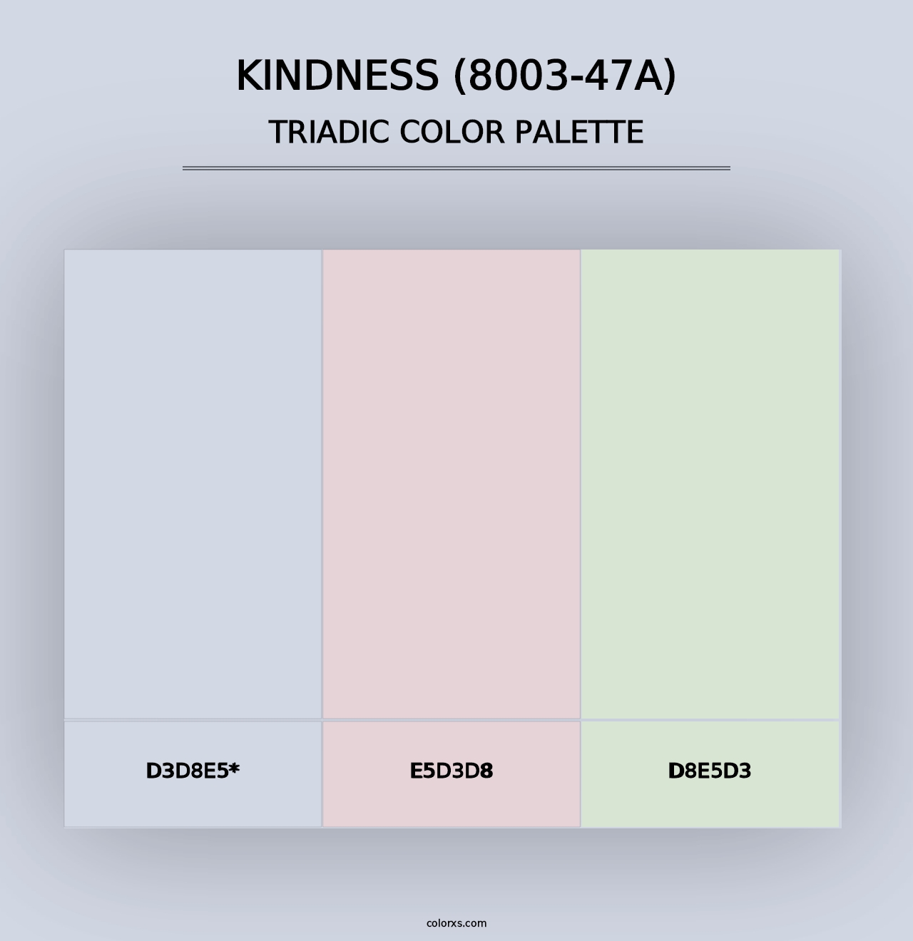 Kindness (8003-47A) - Triadic Color Palette