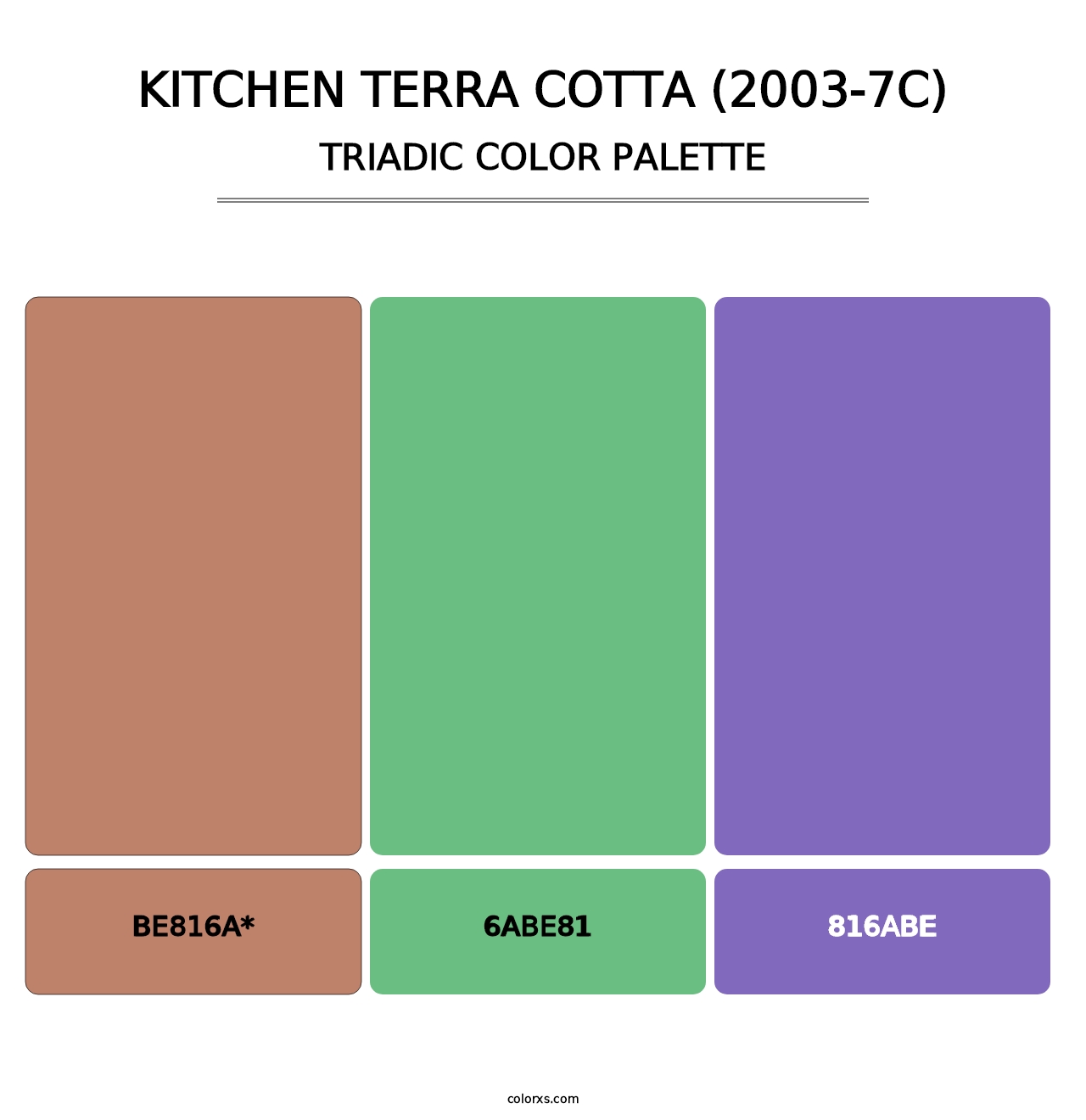 Kitchen Terra Cotta (2003-7C) - Triadic Color Palette