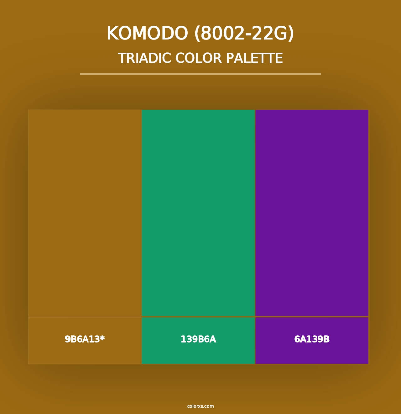 Komodo (8002-22G) - Triadic Color Palette