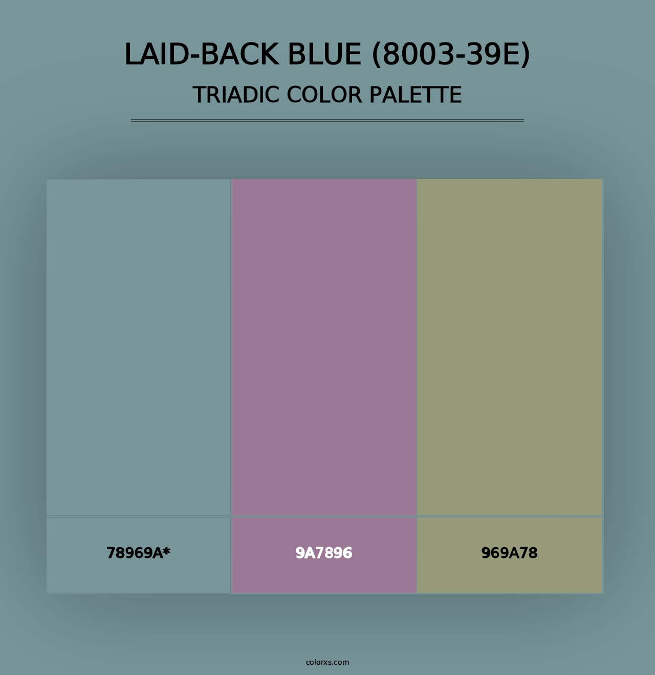 Laid-Back Blue (8003-39E) - Triadic Color Palette