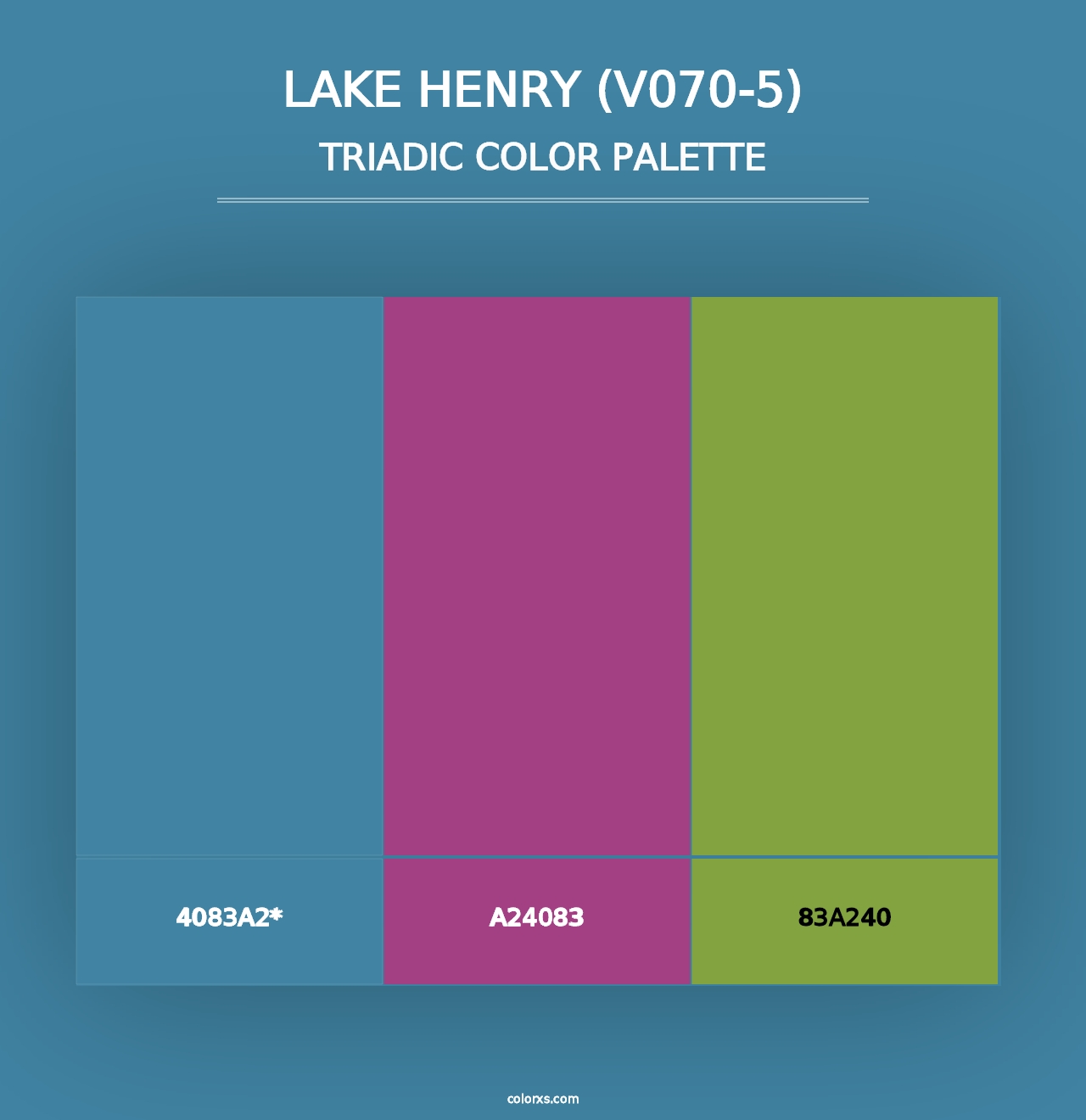 Lake Henry (V070-5) - Triadic Color Palette