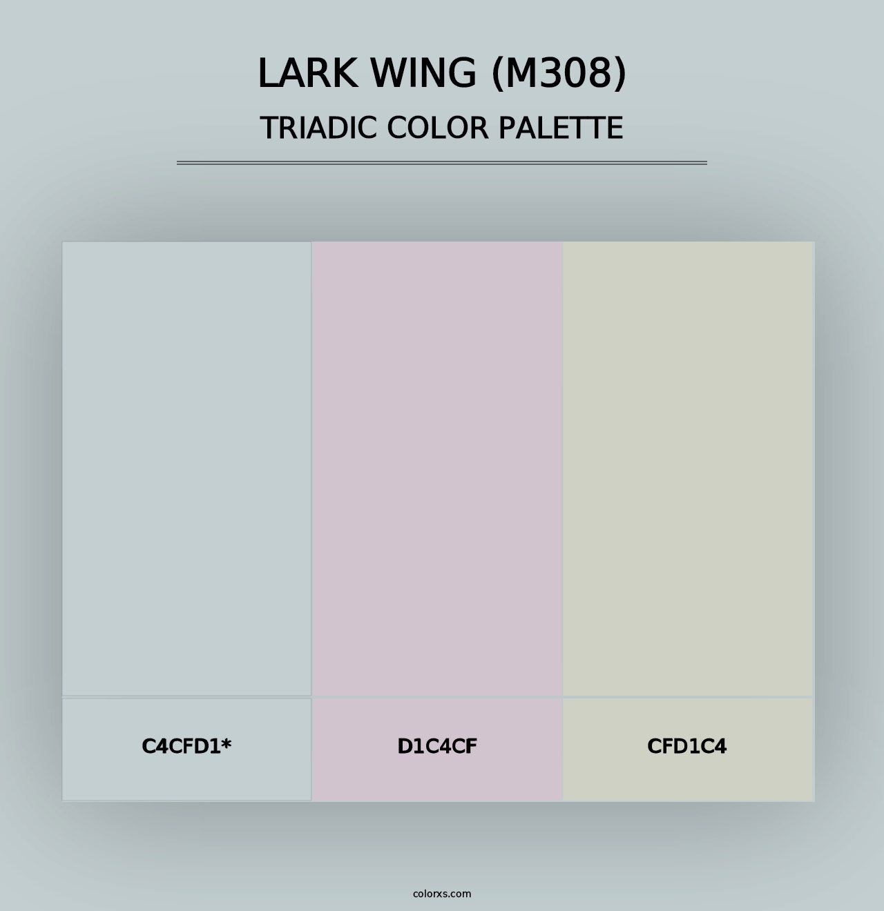 Lark Wing (M308) - Triadic Color Palette