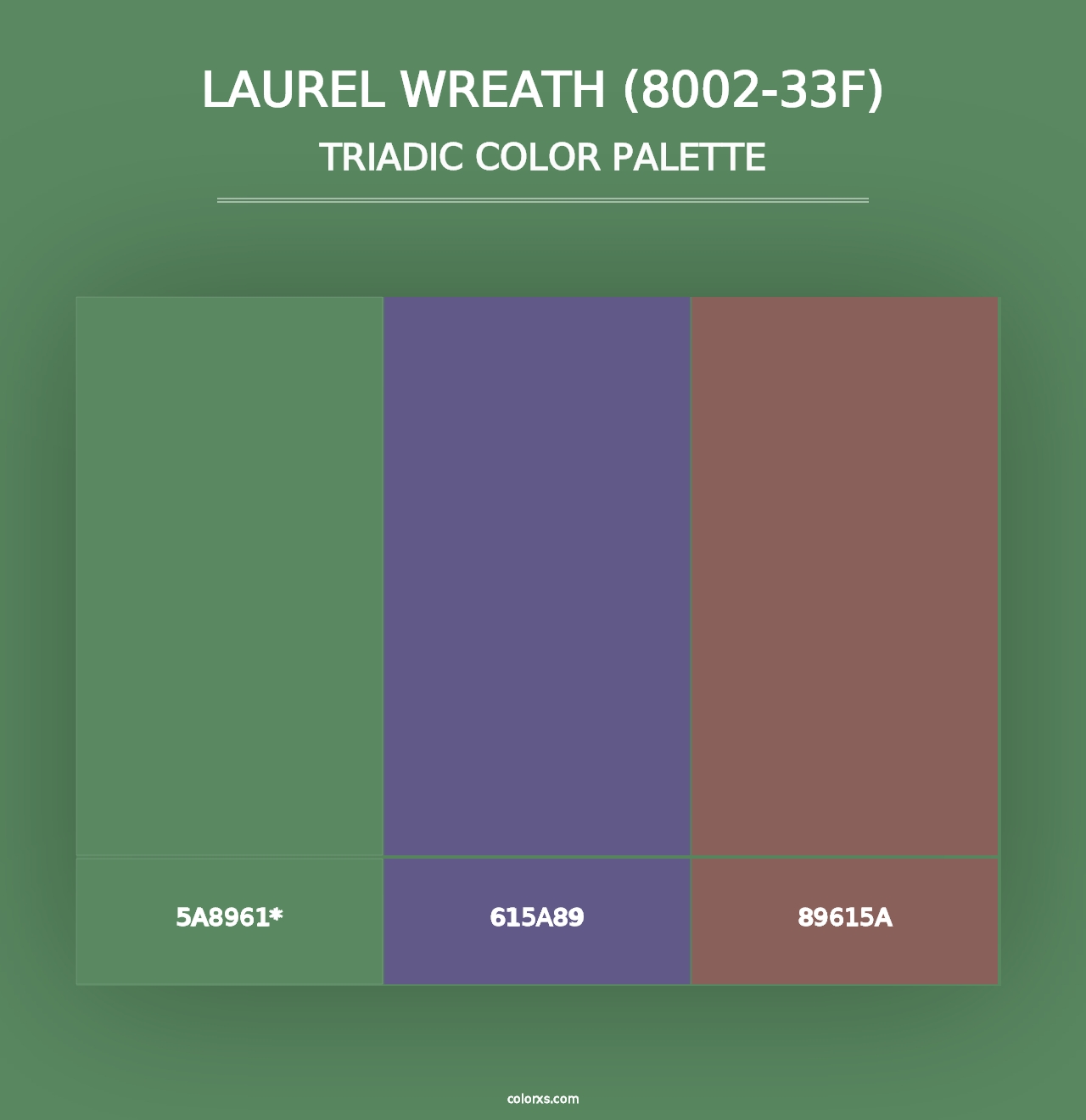 Laurel Wreath (8002-33F) - Triadic Color Palette