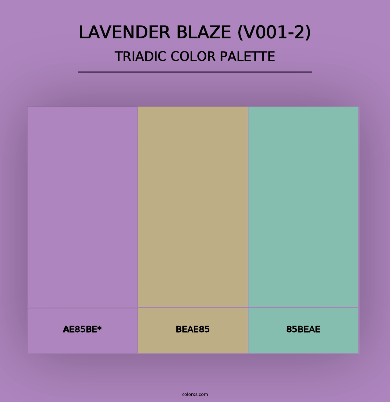 Lavender Blaze (V001-2) - Triadic Color Palette