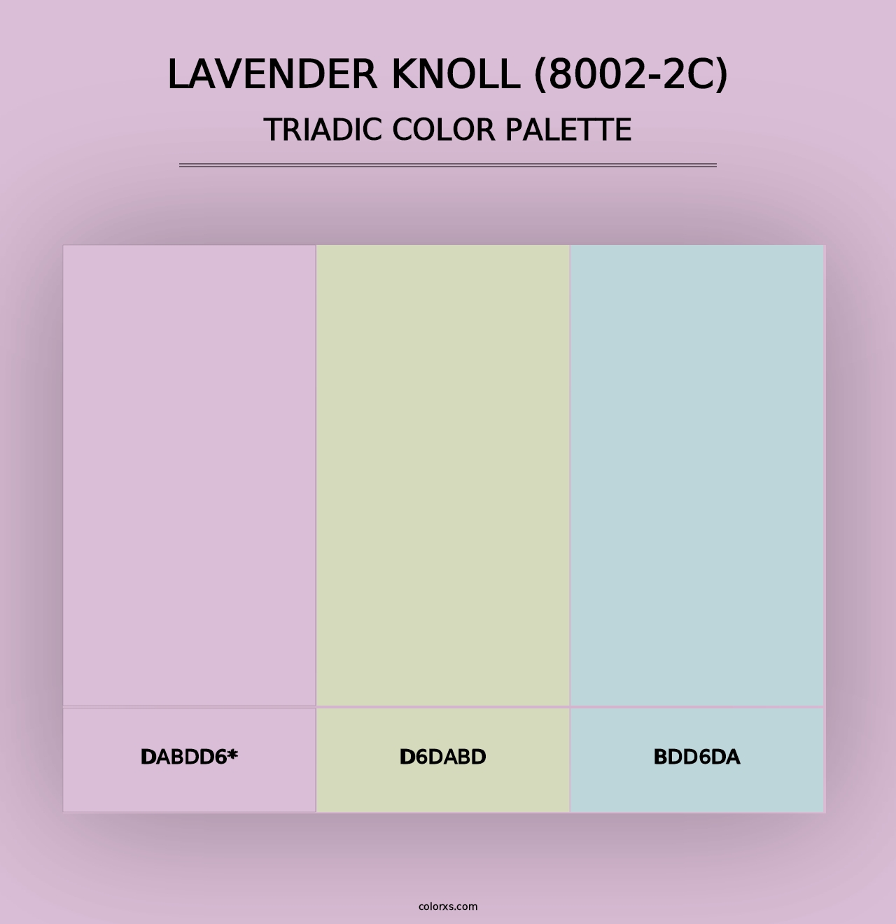 Lavender Knoll (8002-2C) - Triadic Color Palette