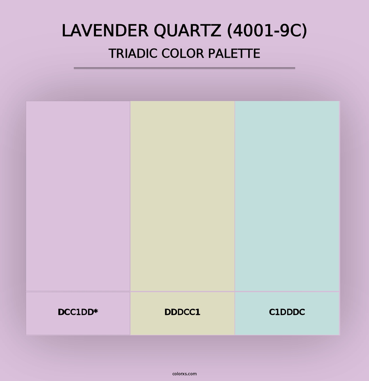 Lavender Quartz (4001-9C) - Triadic Color Palette