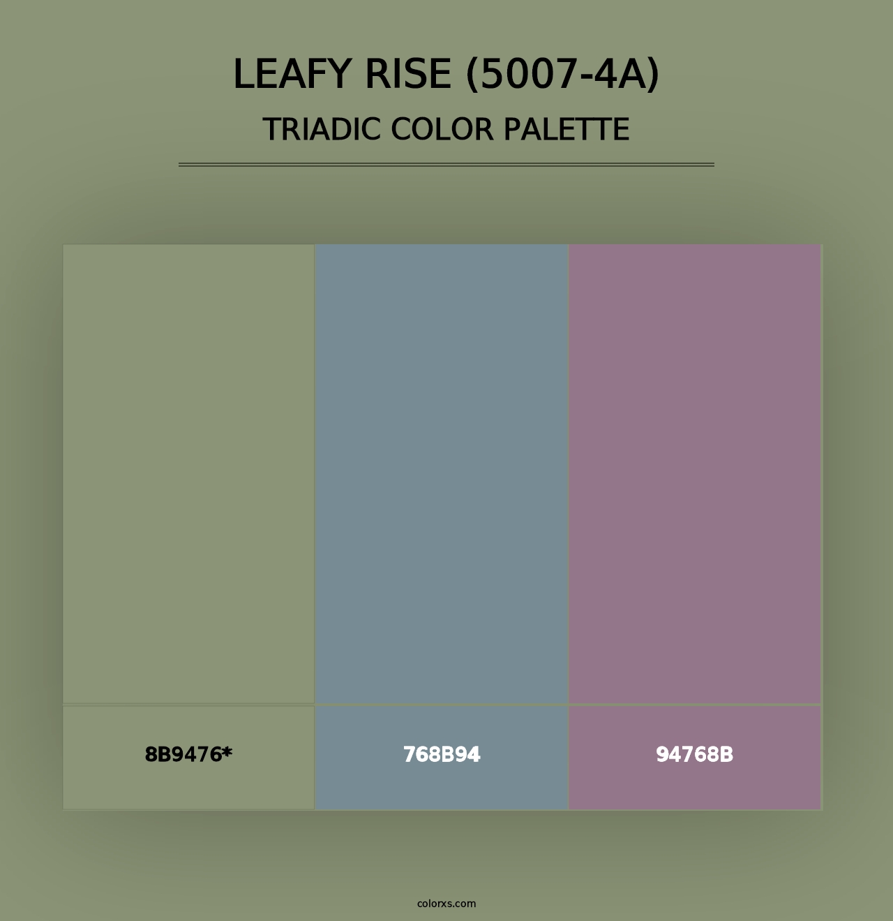 Leafy Rise (5007-4A) - Triadic Color Palette