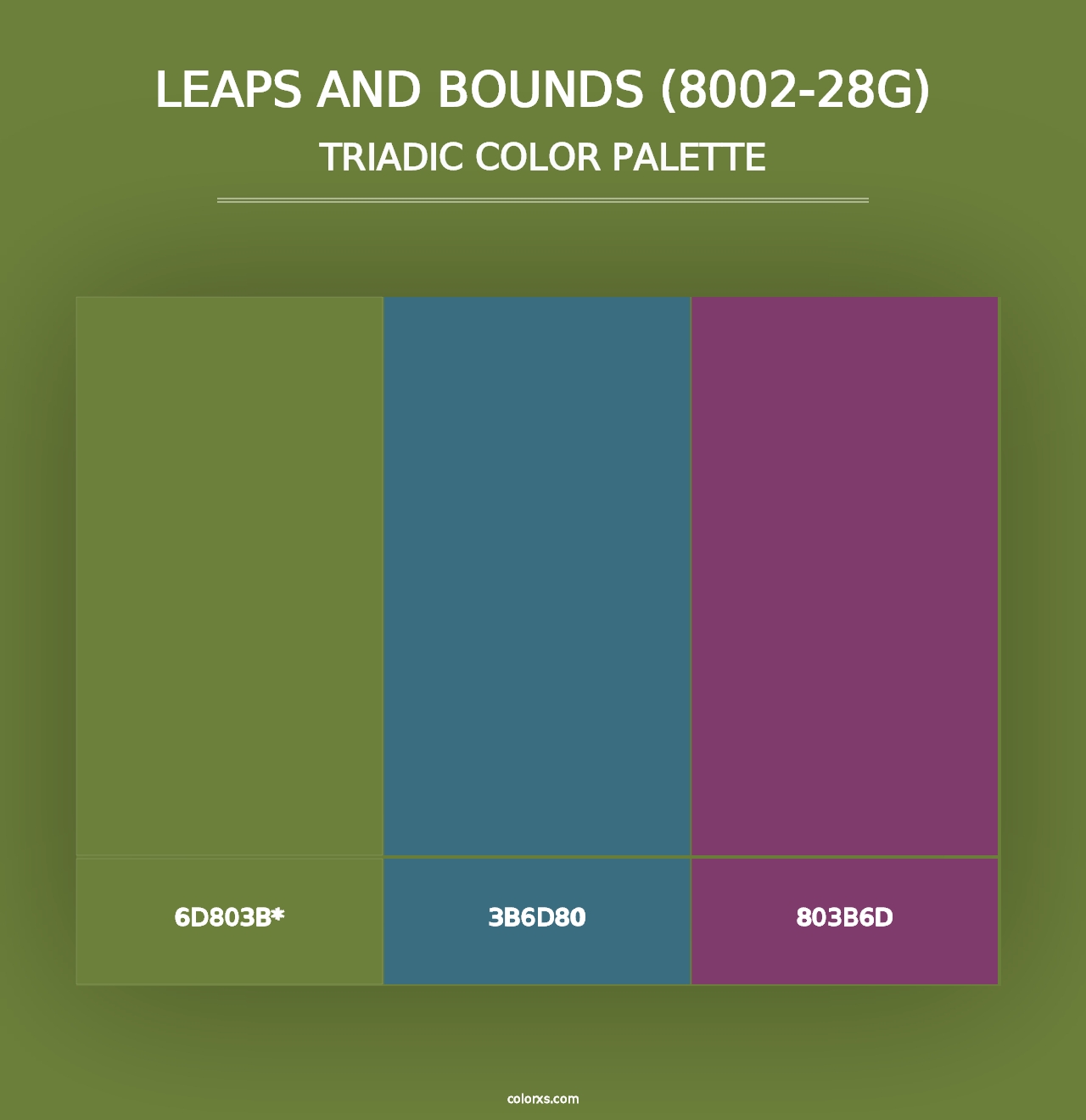 Leaps and Bounds (8002-28G) - Triadic Color Palette