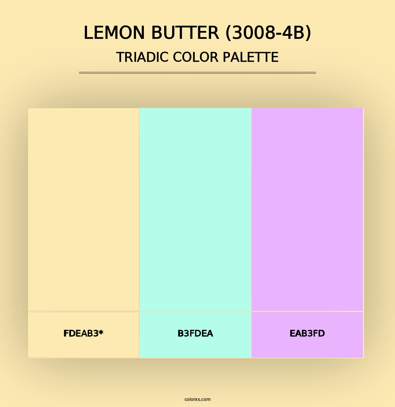 Lemon Butter (3008-4B) - Triadic Color Palette