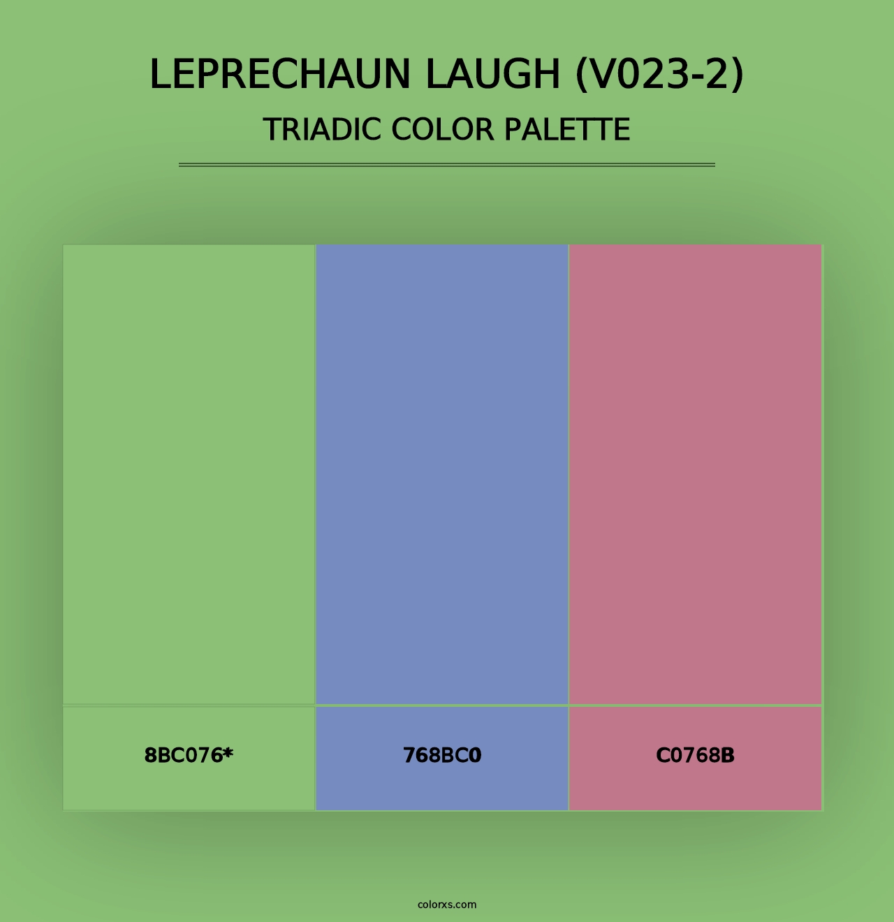 Leprechaun Laugh (V023-2) - Triadic Color Palette