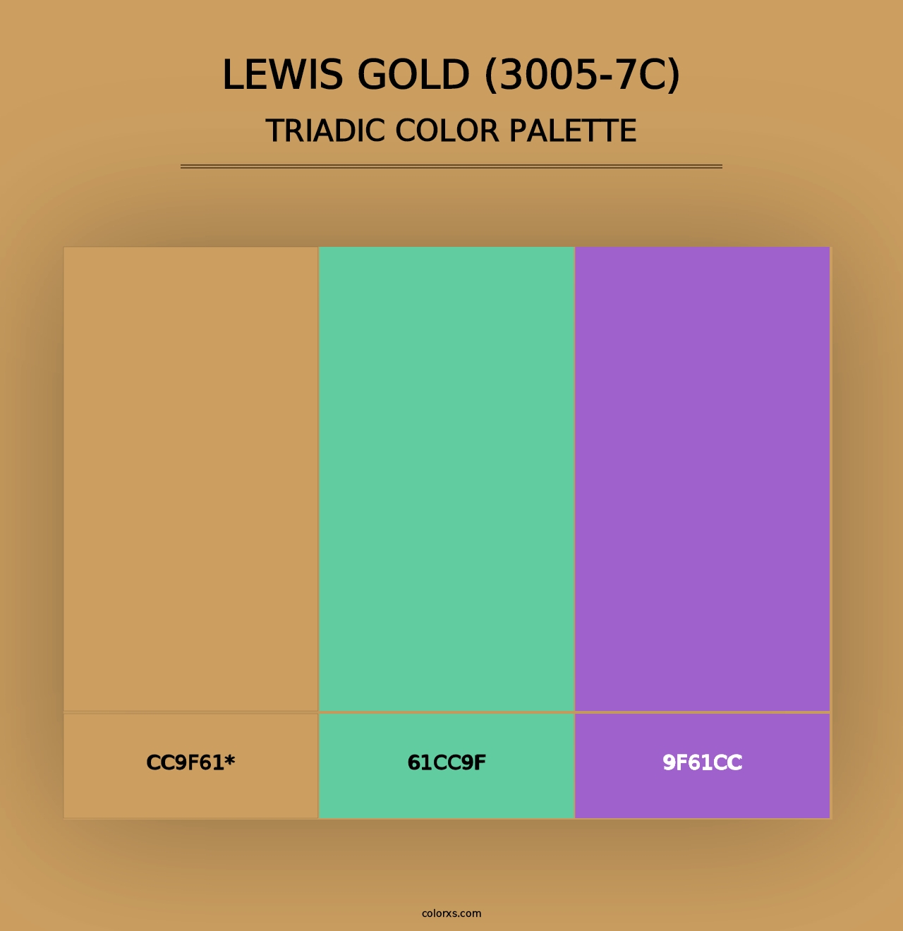 Lewis Gold (3005-7C) - Triadic Color Palette